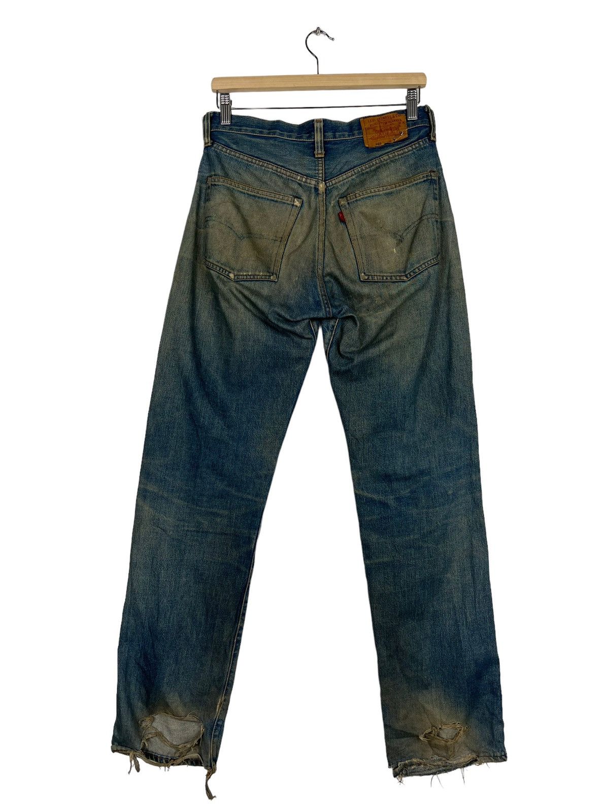 Levi's × Levi's Vintage Clothing × Vintage 🔥 90s VINTAGE LEVIS BIG E RED LINE DYED DISTRESS DENIM Size US 30 / EU 46 - 8 Thumbnail