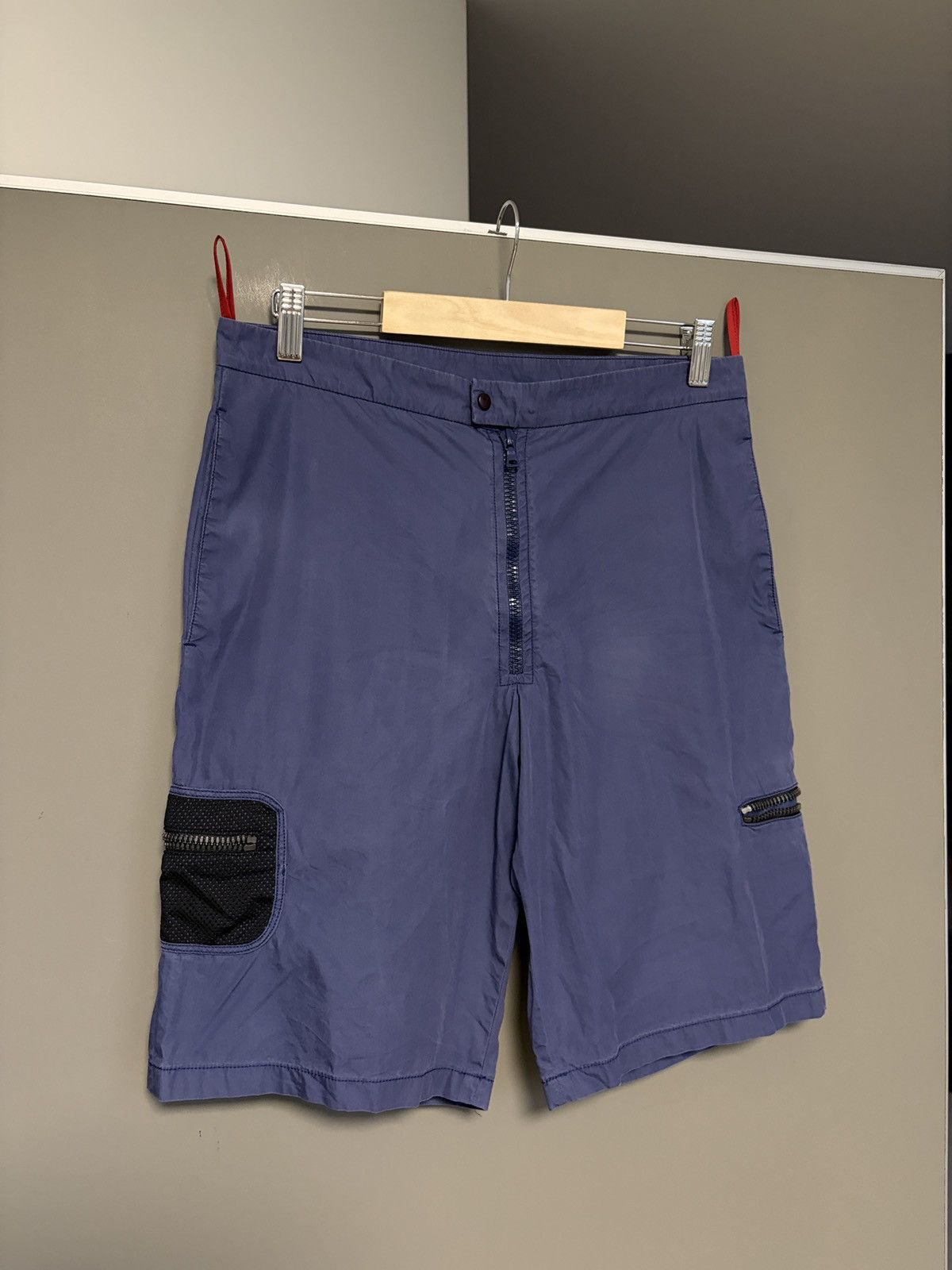 Prada Prada Blue Nylon Light Cargo Shorts Size US 30 / EU 46 - 5 Thumbnail