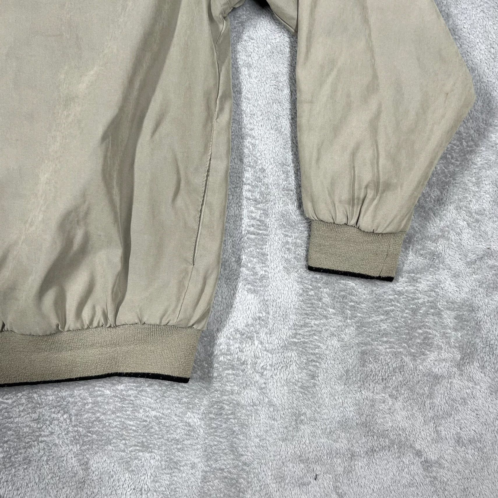 Vintage Pebble Beach Performance Jacket Mens Large Beige Windbreaker Zip Pockets Golf Pullover Size US L / EU 52-54 / 3 - 2 Thumbnail