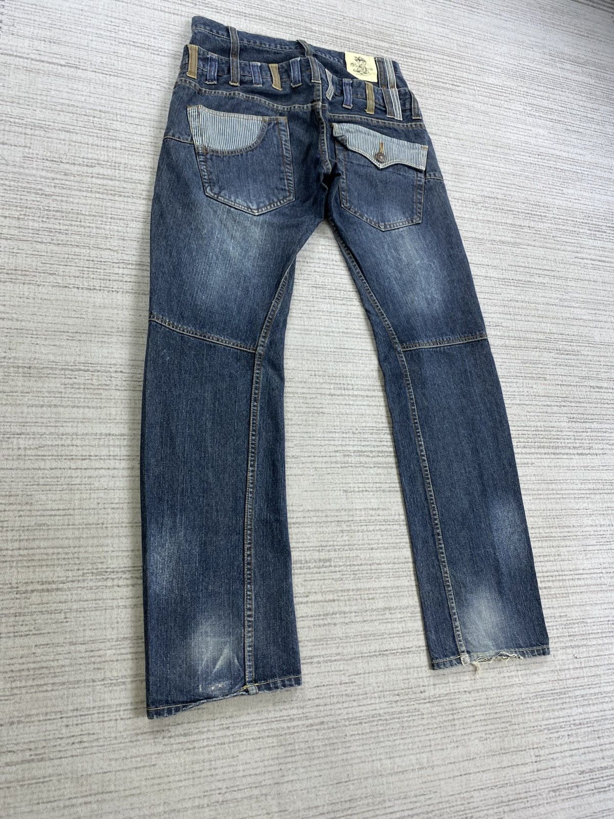 Le Grande Bleu (L.G.B.) × Vintage Vintage Dominated Handcrafted Jeans Double Waist Pants Size US 31 - 8 Thumbnail