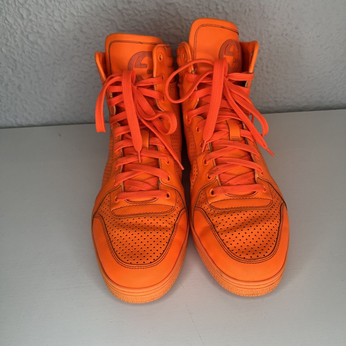 Gucci Gucci High Top Sneakers Shoes Trainers GG Orange Y2K Drill Size US 10.5 / EU 43-44 - 2 Thumbnail
