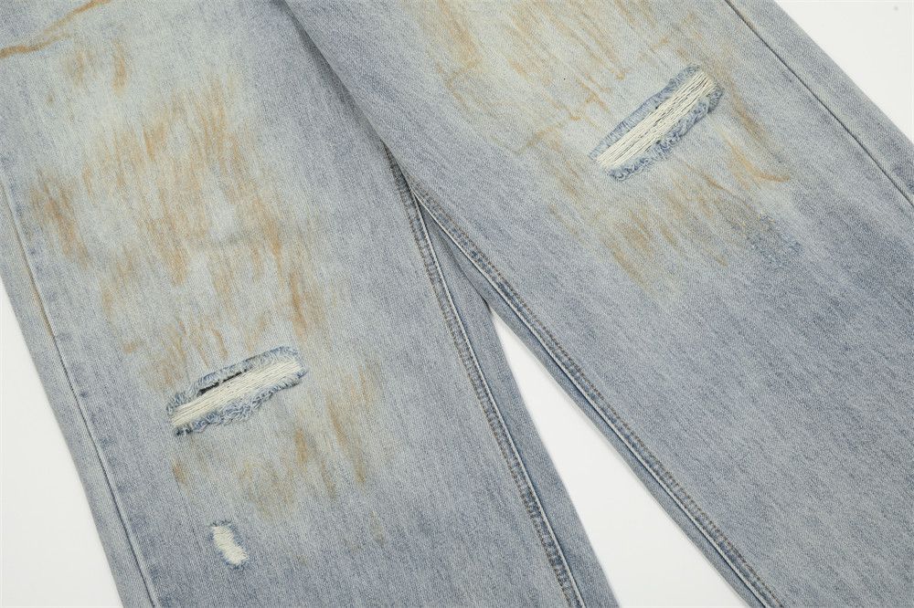 Japanese Brand × Jean Punk men's distressed washed straight-leg ripped jeans Size US 32 / EU 48 - 7 Thumbnail