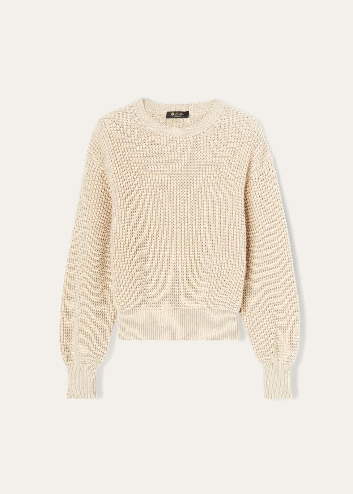 Loro Piana o1srvl11e0824 Yamba Crewneck Sweater in Beige Size XS / US 0-2 / IT 36-38 - 1 Thumbnail