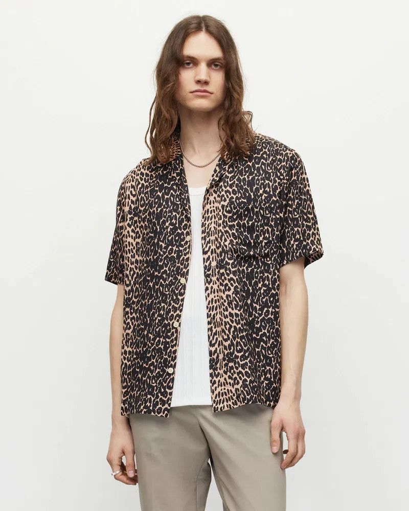 Allsaints "Feline" Hawaiian Viscose Shirt Size US S / EU 44-46 / 1 - 6 Thumbnail