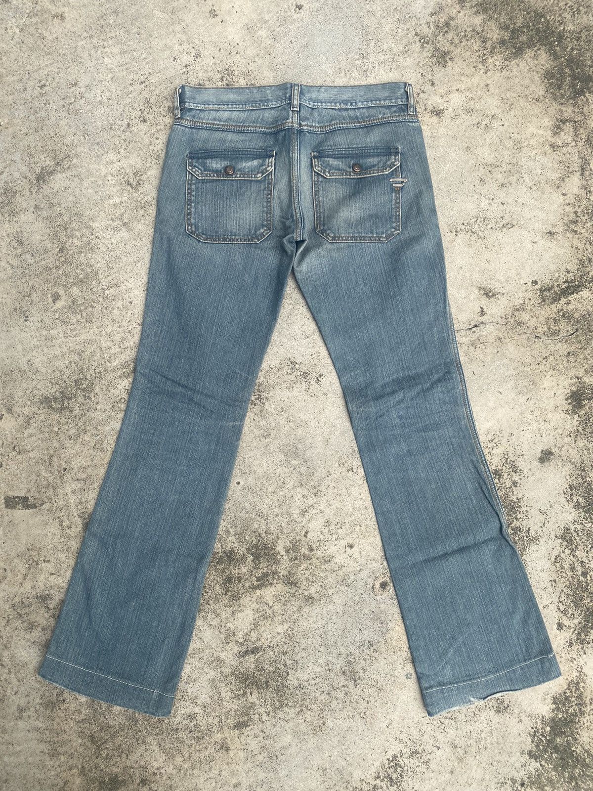 Designer × Diesel × If Six Was Nine Flare Jeans Diesel Faded Low Rise Bootcut Size US 30 / EU 46 - 15 Thumbnail