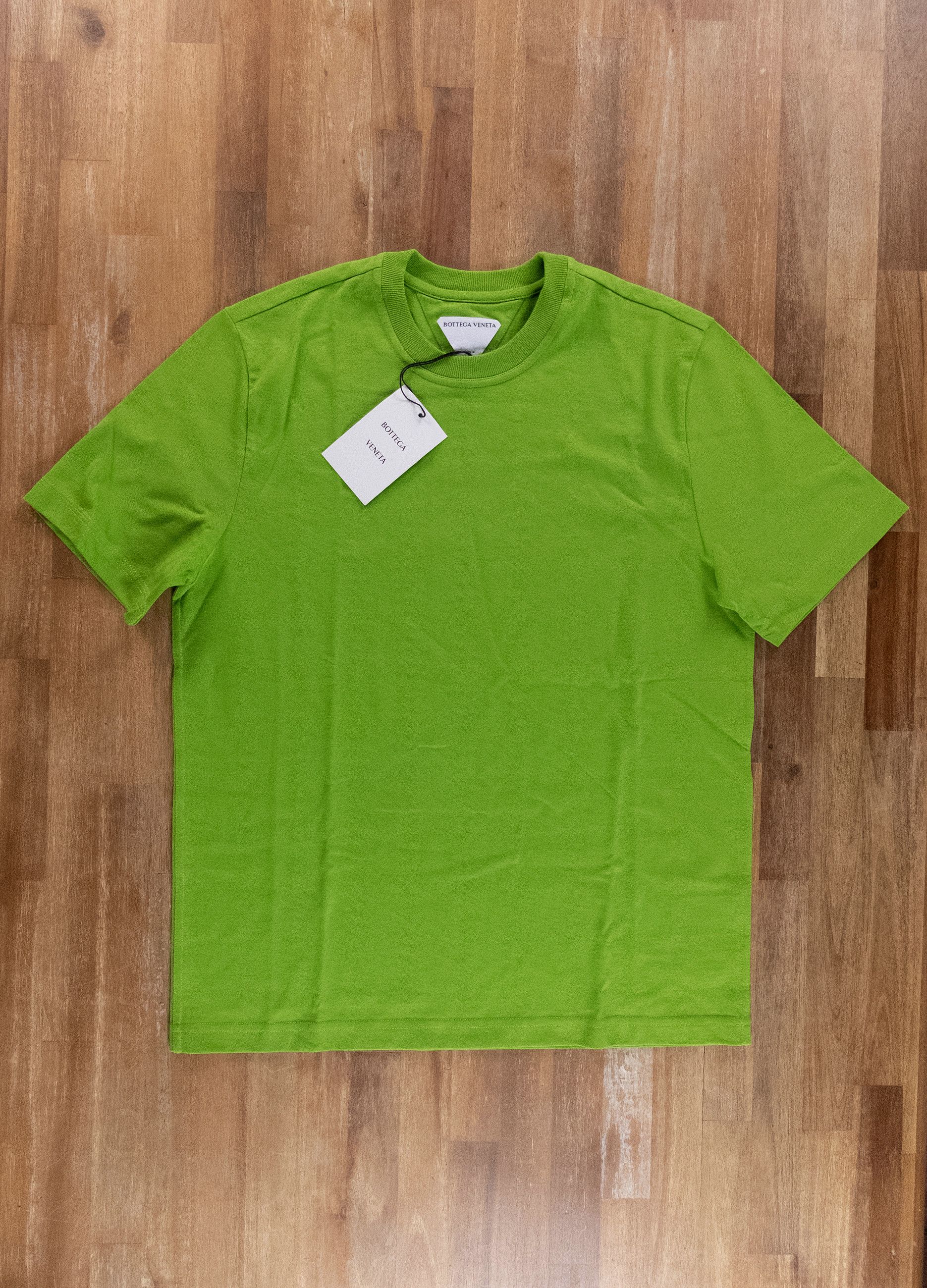 Bottega Veneta BOTTEGA VENETA Sunrise solid green cotton t-shirt Medium q Size US M / EU 48-50 / 2 - 1 Thumbnail