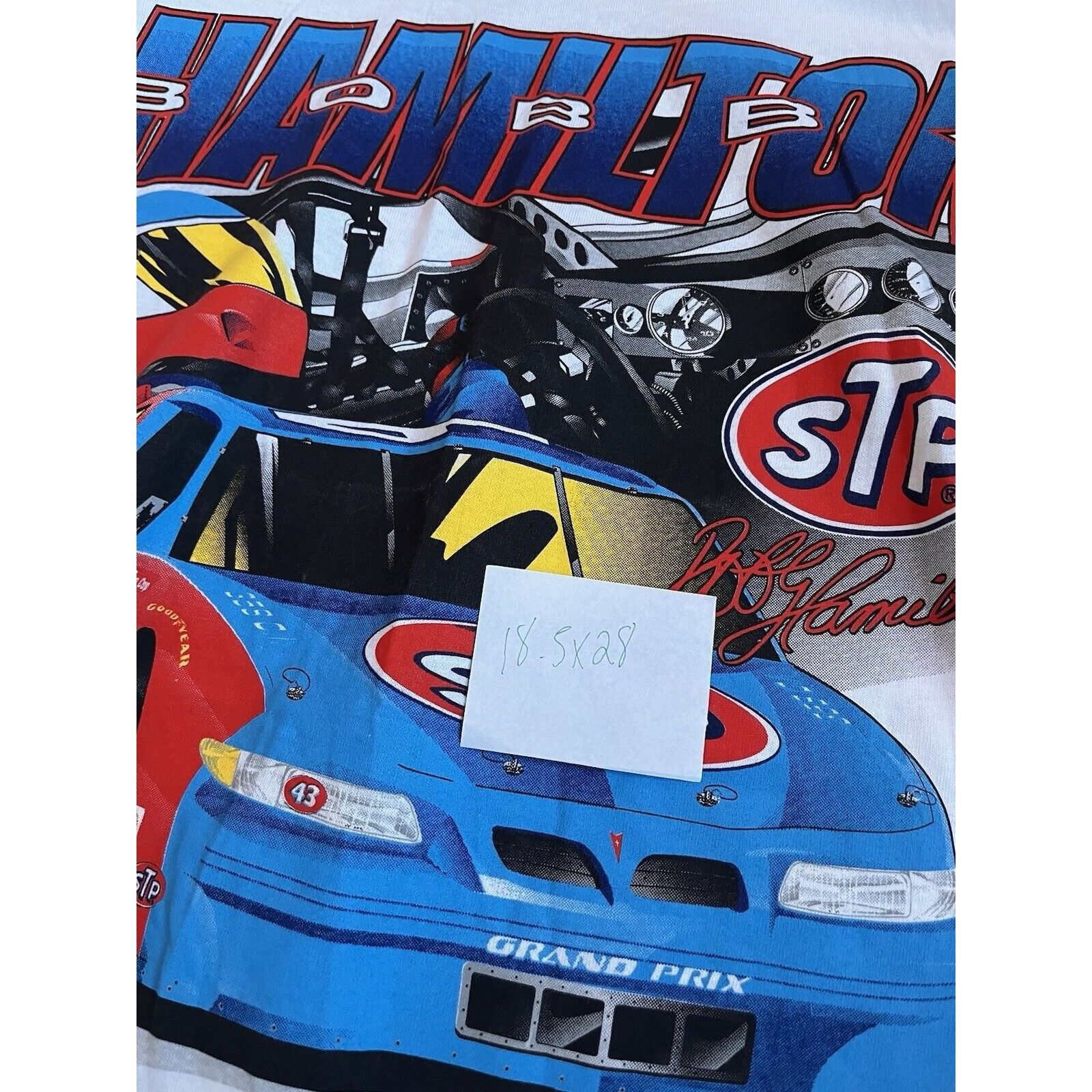 NASCAR VINTAGE NASCAR SINGLE STITCH BOBBY HAMILTON TEE SIZE L 90S Size US L / EU 52-54 / 3 - 7 Thumbnail
