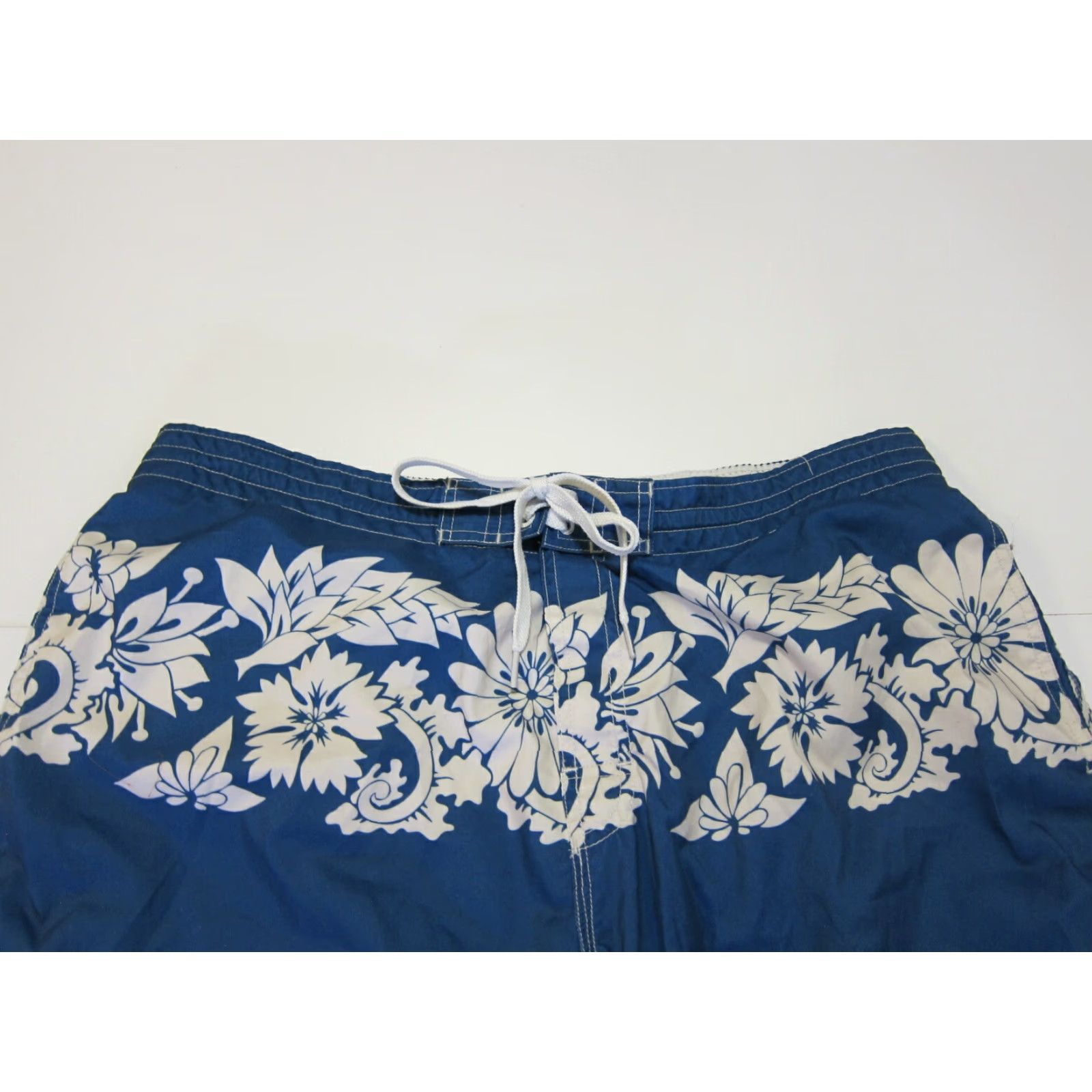 Speedo Speedo Blue White Hawaiian Floral Lined Swim Board Shorts Men XL Size US 36 / EU 52 - 3 Thumbnail