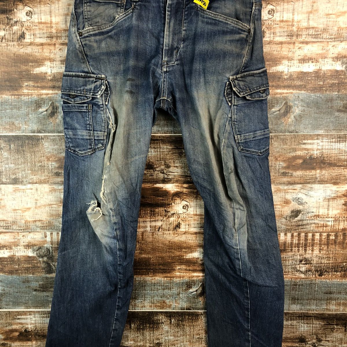 Japanese Brand Even River Blue Distressed ripped Denim Pants #A2150 Size US 30 / EU 46 - 5 Thumbnail