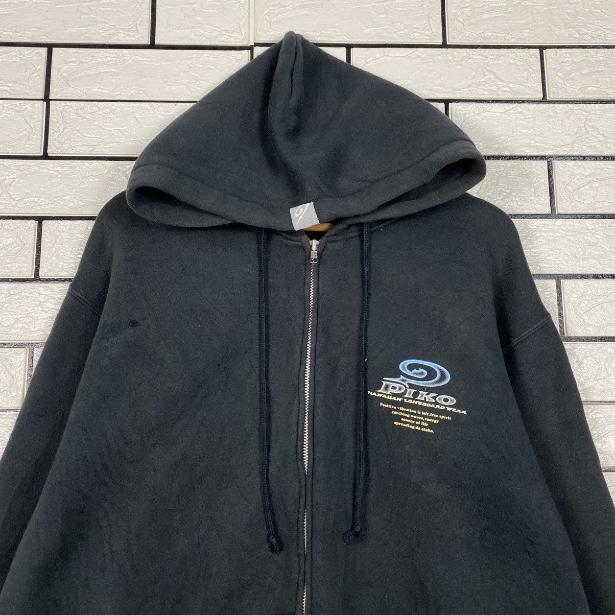 Japanese Brand 📌Vintage Bomber Jacket Zipper Hoodie Piko Hawaii Big Logo Size US XL / EU 56 / 4 - 4 Thumbnail