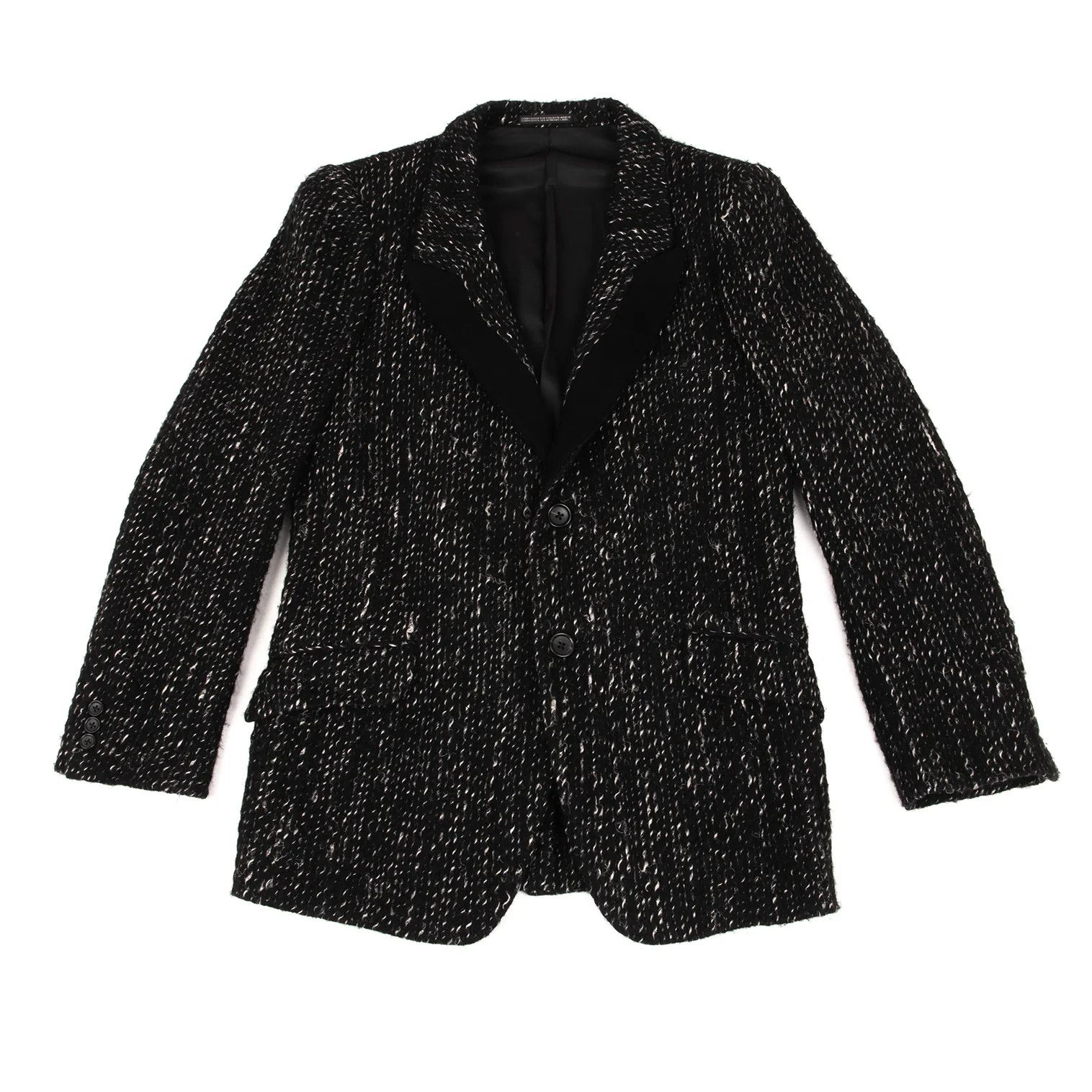 Yohji Yamamoto Yohji Yamamoto Lapel-Panelled Pile Jacket Size US S / EU 44-46 / 1 - 1 Thumbnail