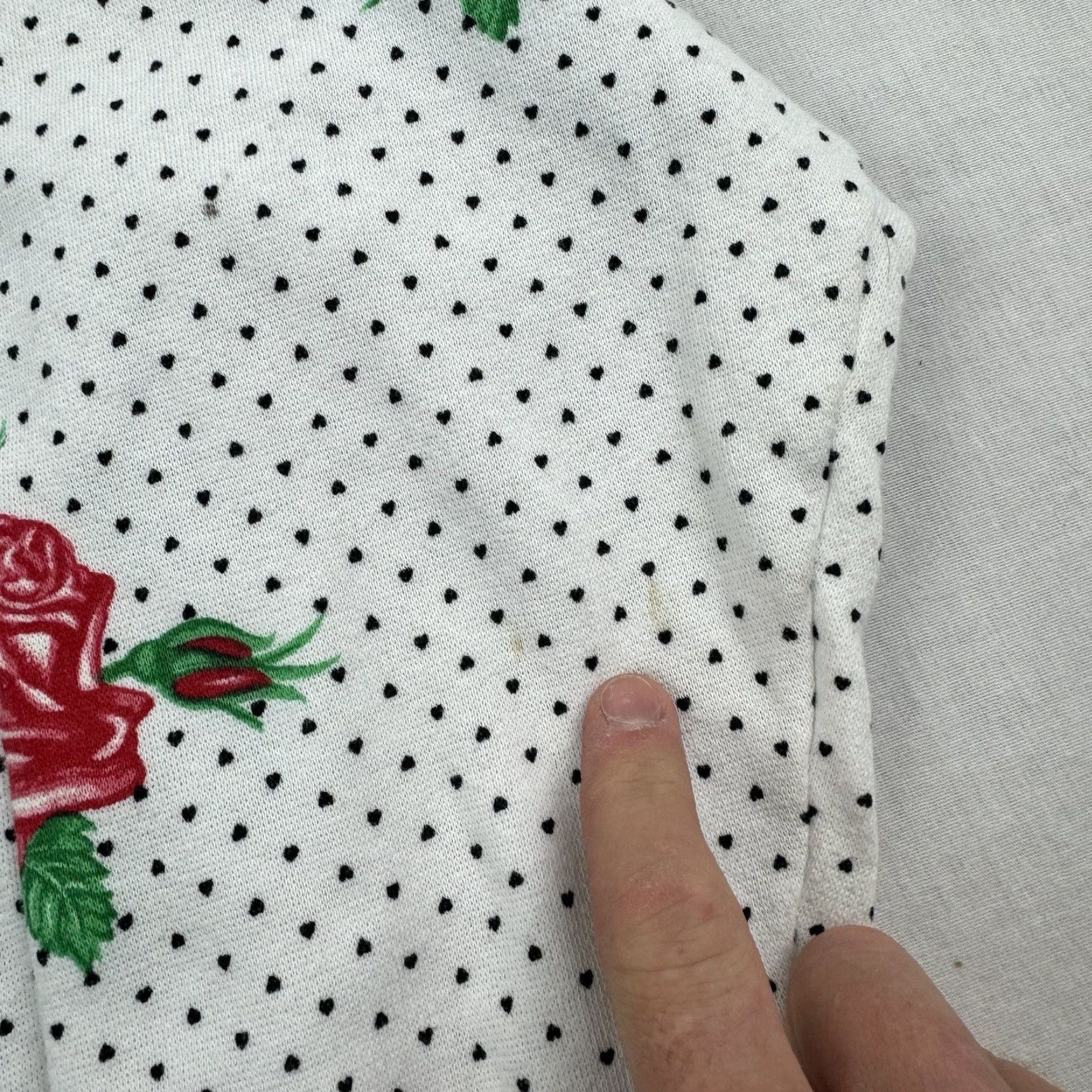 Vintage Vintage Yes Vintage Rose Cardigan Sweatshirt Women Small White Floral Button Up 80s Size S / US 4 / IT 40 - 3 Thumbnail