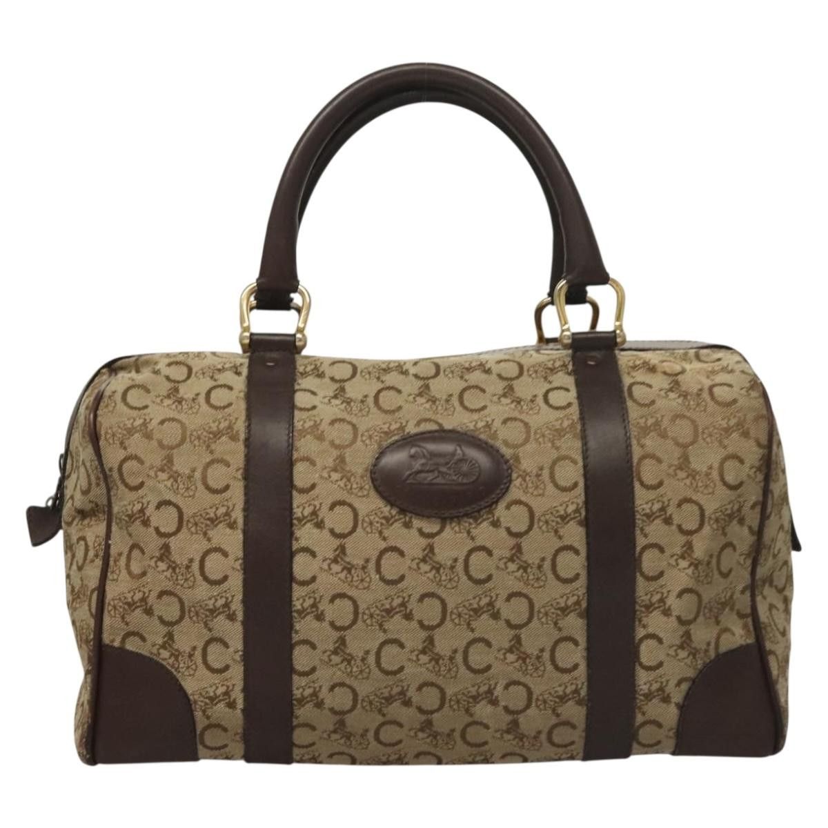 Celine CELINE C Sulky Boston Bag Canvas Brown Gold Size ONE SIZE - 2 Thumbnail