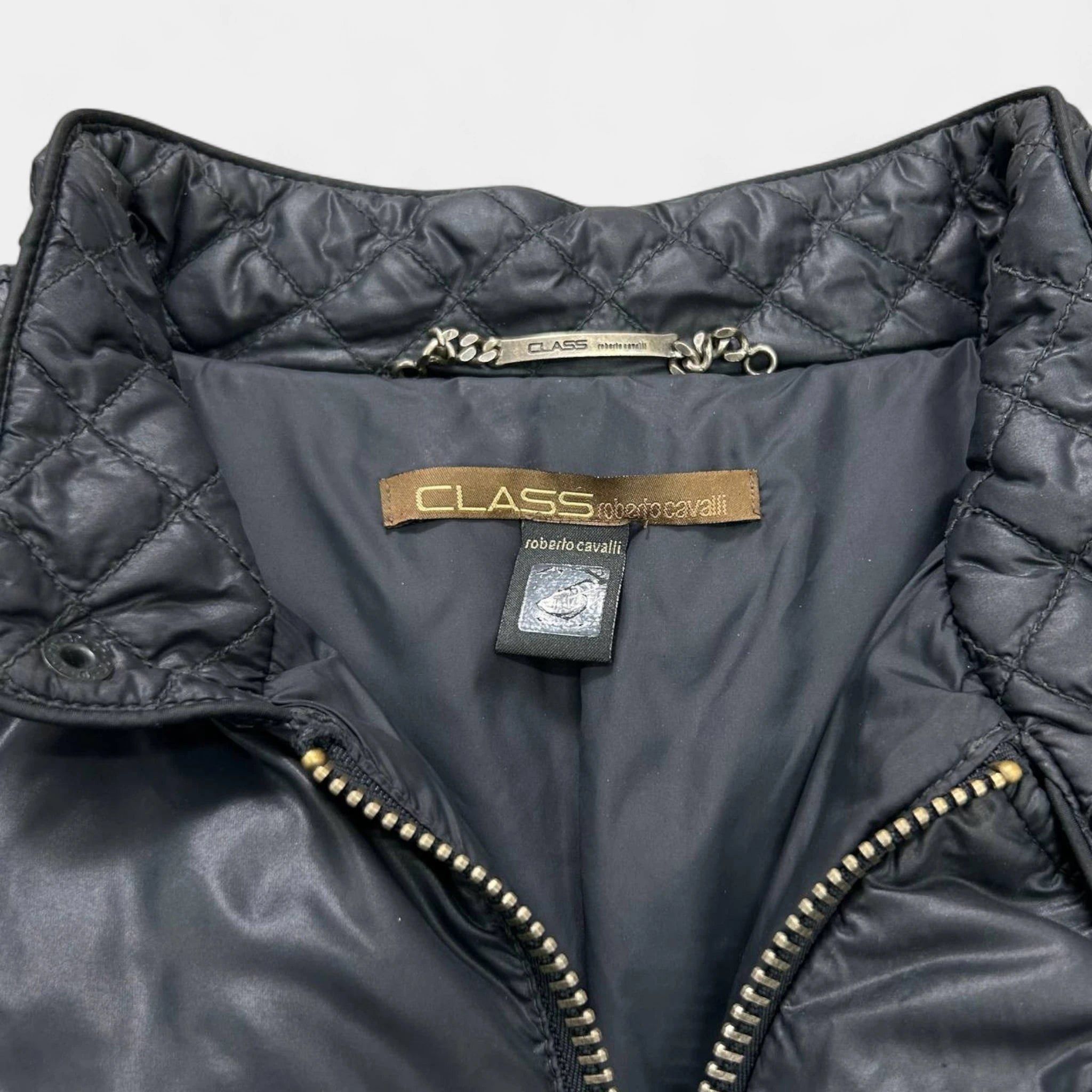 Roberto Cavalli Cavalli Class 2000's Quilted Navy Jacket Size US M / EU 48-50 / 2 - 5 Thumbnail