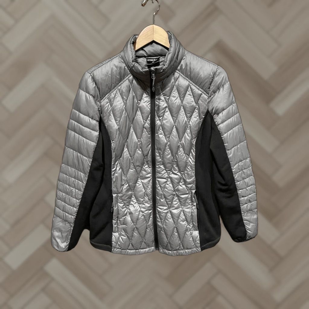 Vintage 32 Degree Heat Womens Jacket Large Puffer Gray Nylon Polyester Lined Filled Size L / US 10 / IT 46 - 1 Thumbnail