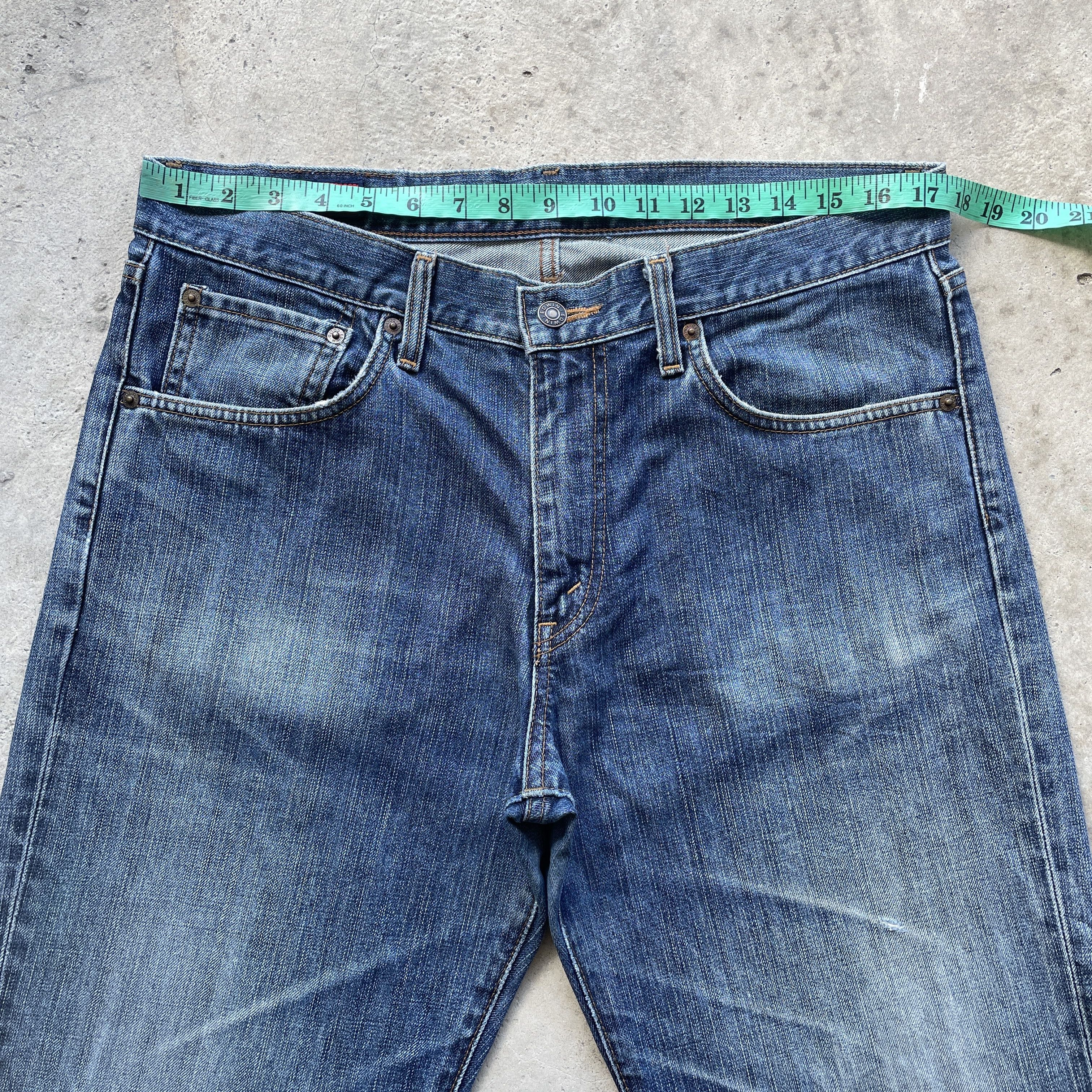 Edwin × Japanese Brand W35 VINTAGE EDWIN FADED JEANS BAGGY DENIM PANTS Size US 35 - 5 Thumbnail