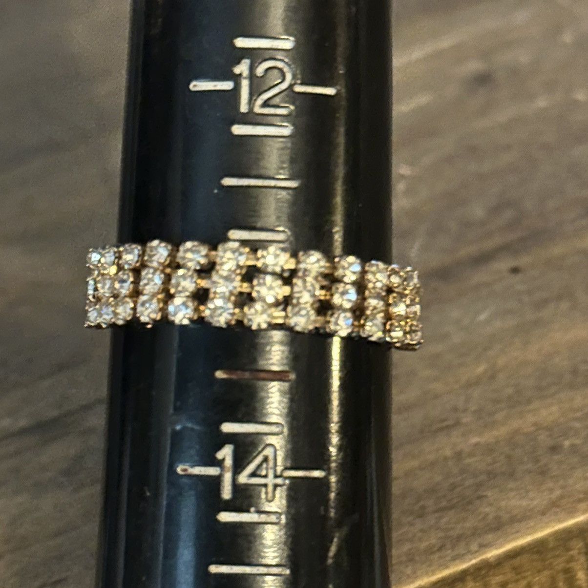 Vintage Vintage rhinestone tennis ring Size ONE SIZE - 3 Thumbnail