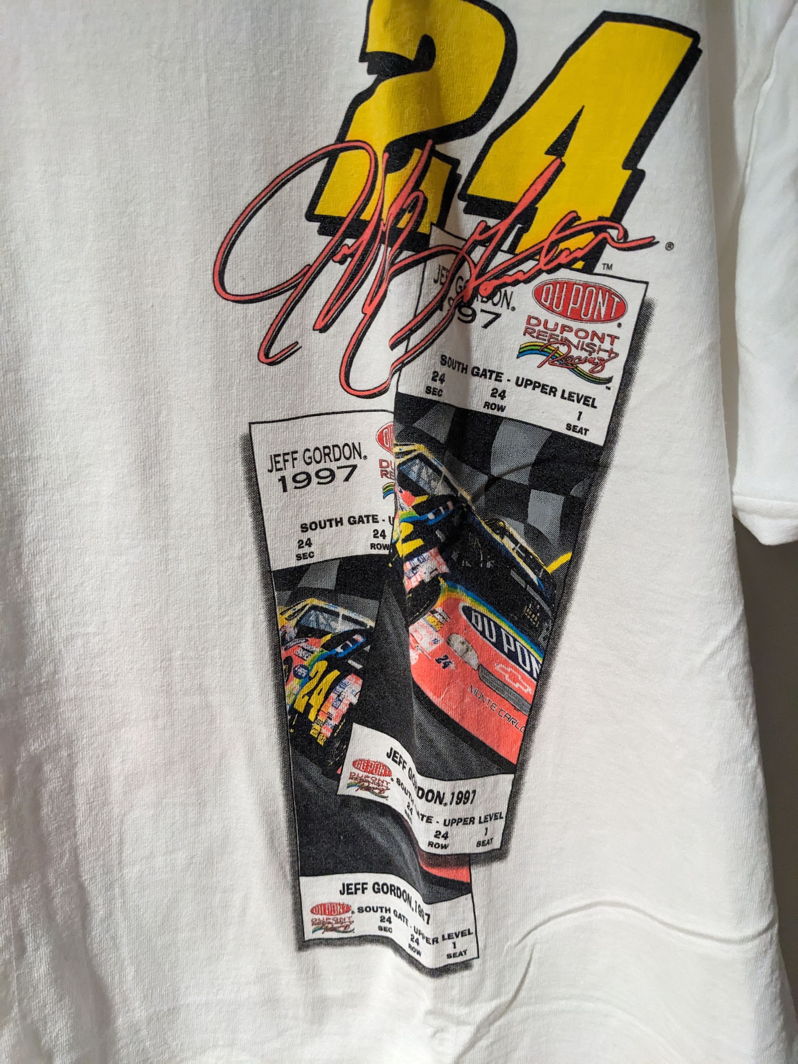 NASCAR × Vintage Vintage 1998 Jeff Gordan Nascar Competitors View T-Shirt Size US XL / EU 56 / 4 - 6 Thumbnail