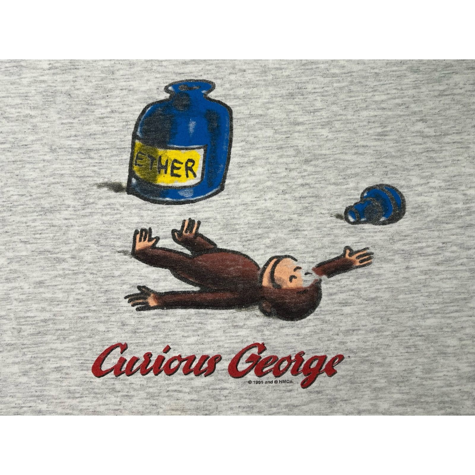 Vintage Vintage 1995 Curious George Ether Single Stitch T-shirt XL Size US XL / EU 56 / 4 - 3 Thumbnail