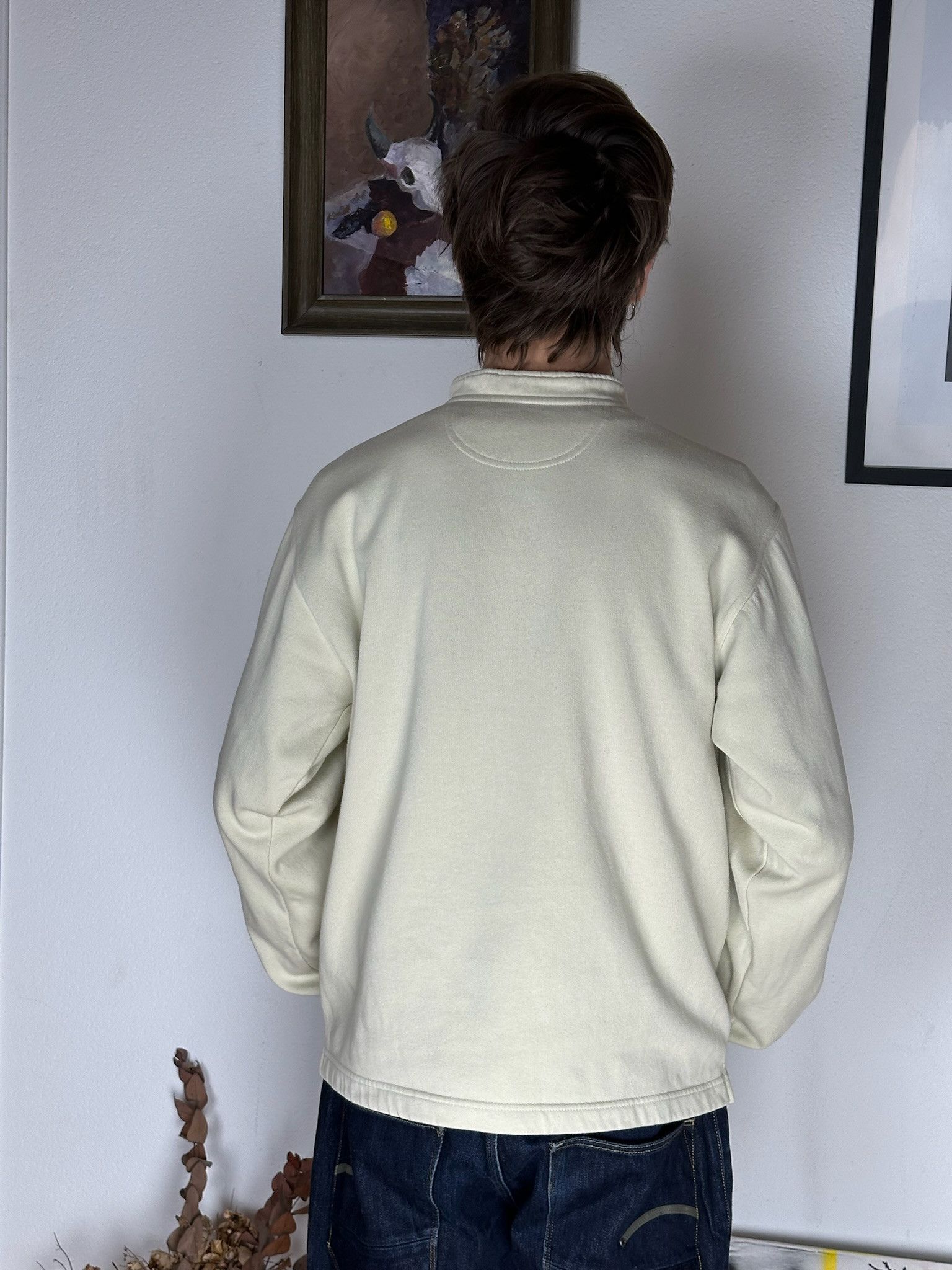 Nike Vintage y2k Nike Cream Beige Sweatshirt Size US M / EU 48-50 / 2 - 7 Thumbnail