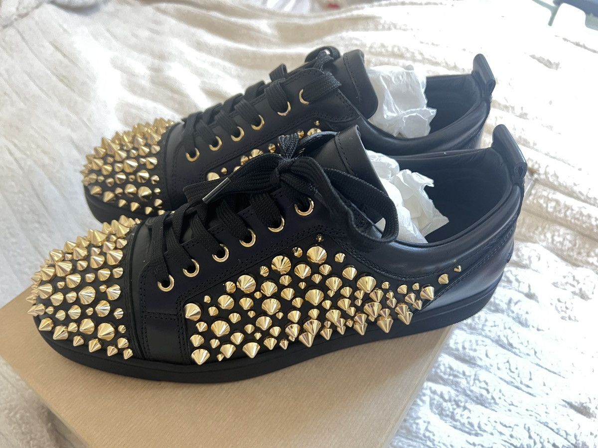 Black And Gold Louboutin Sneakers Christian Louboutin Louis Junior