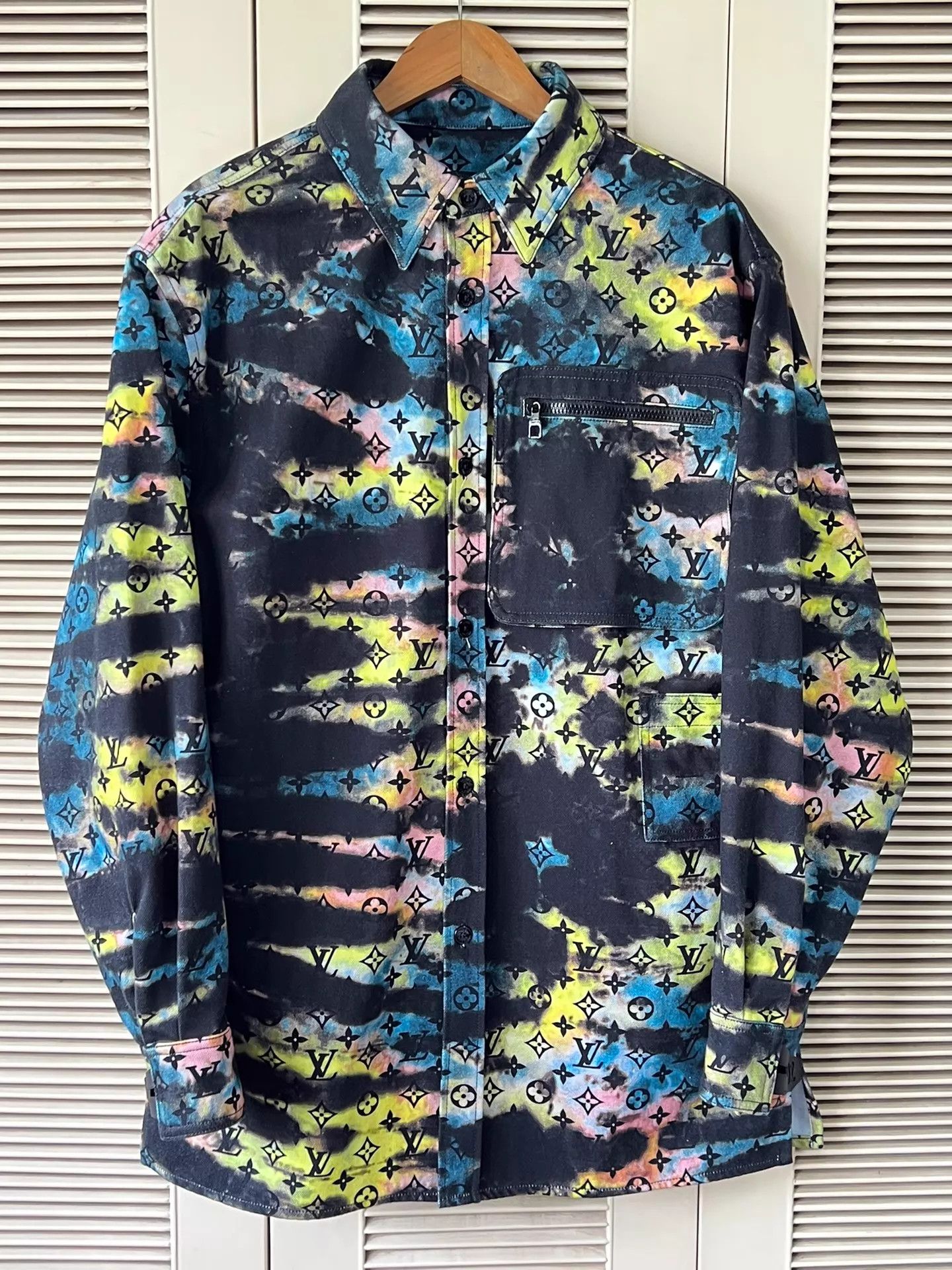 Louis Vuitton Louis Vuitton Color Laser Monogram Denim Shirt Jkt S Unisex Size US M / EU 48-50 / 2 - 1 Thumbnail