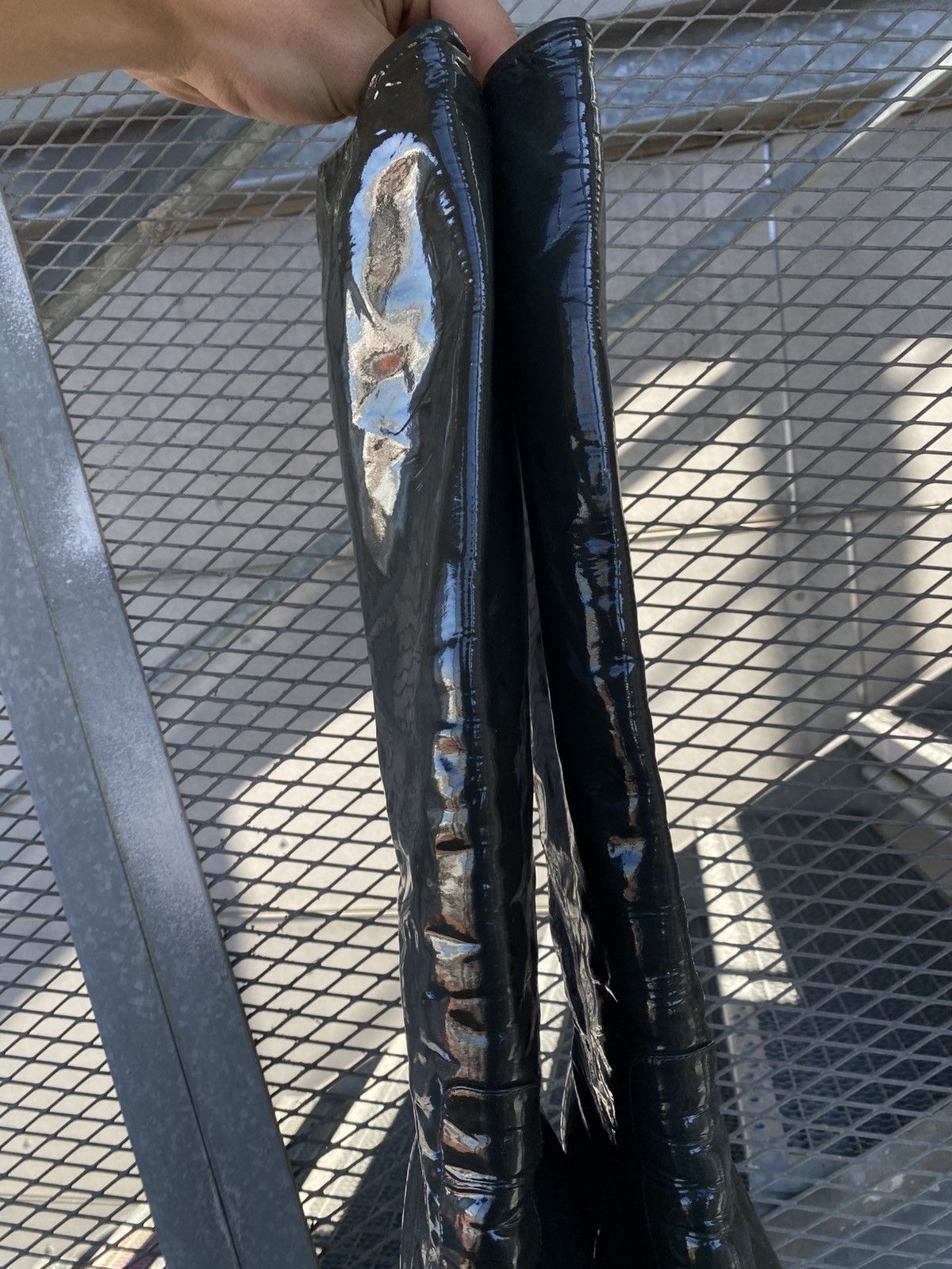 Jimmy Choo Jimmy Choo Latex Knee Length Boots Heels Size US 9.5 / IT 39.5 - 18 Thumbnail