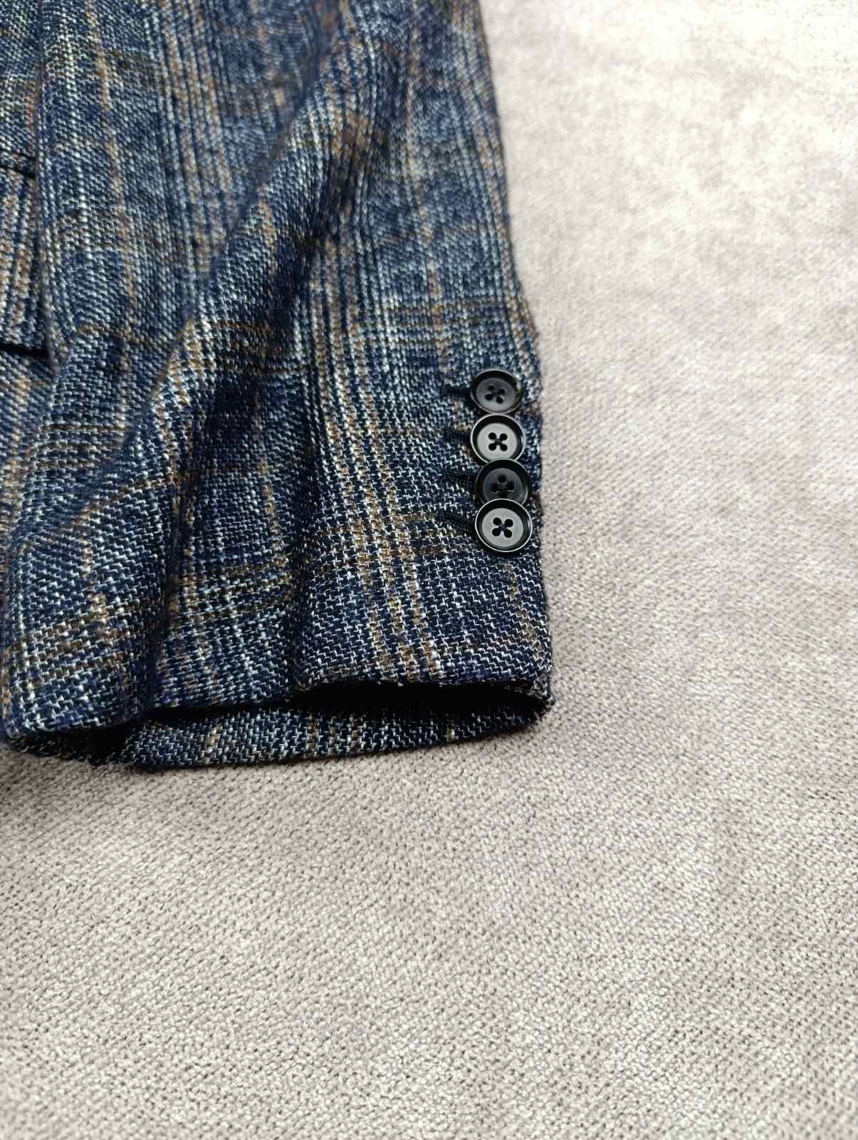 Isaia ISAIA NAPOLI MENS WOOL/SILK SPORT JACKET SIZE 54 IN CHECK Size 54R - 5 Thumbnail