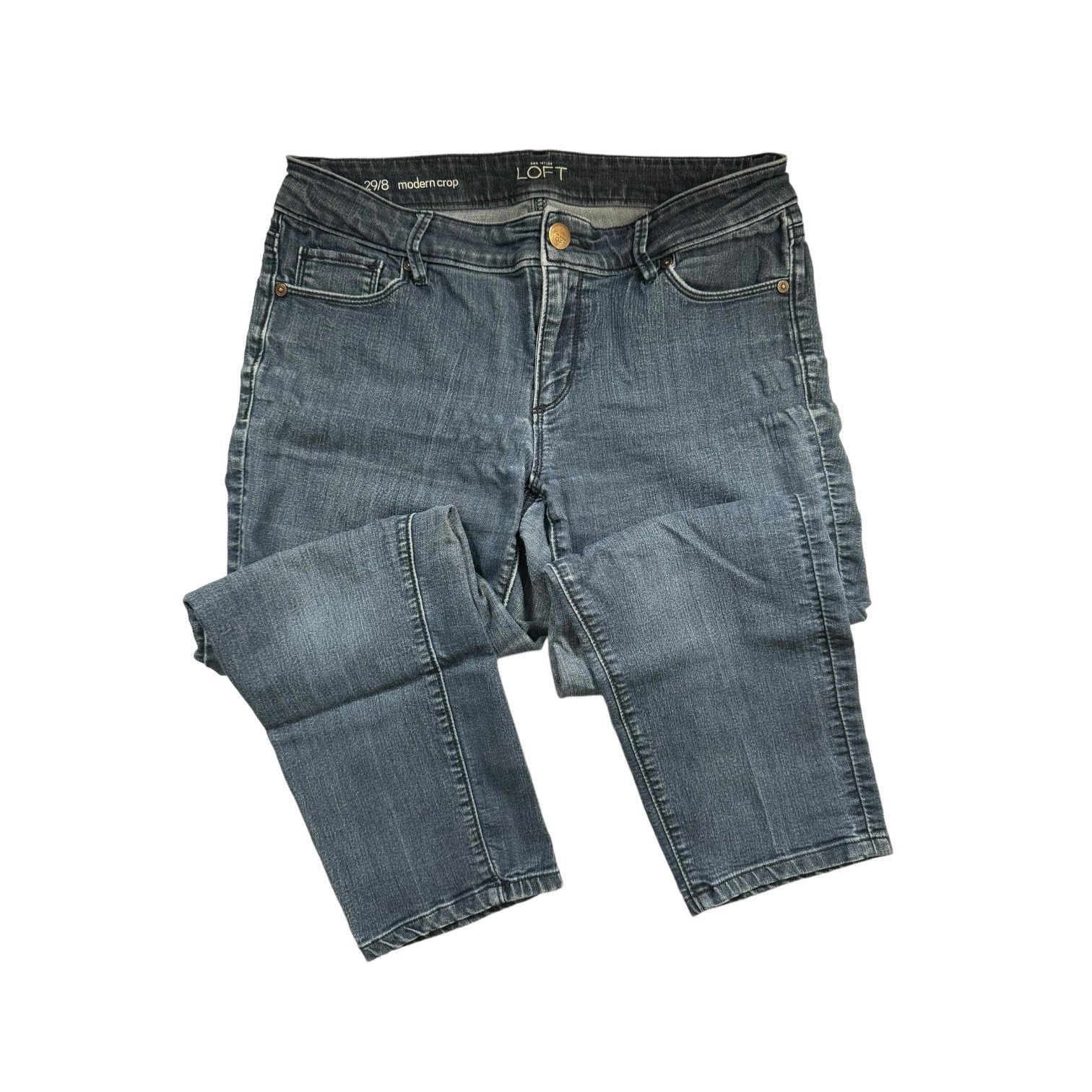 Ann Taylor Ann Taylor Loft Cropped Capri Denim Jeans Modern Crop 28 Size 28" / US 6 / IT 42 - 1 Thumbnail