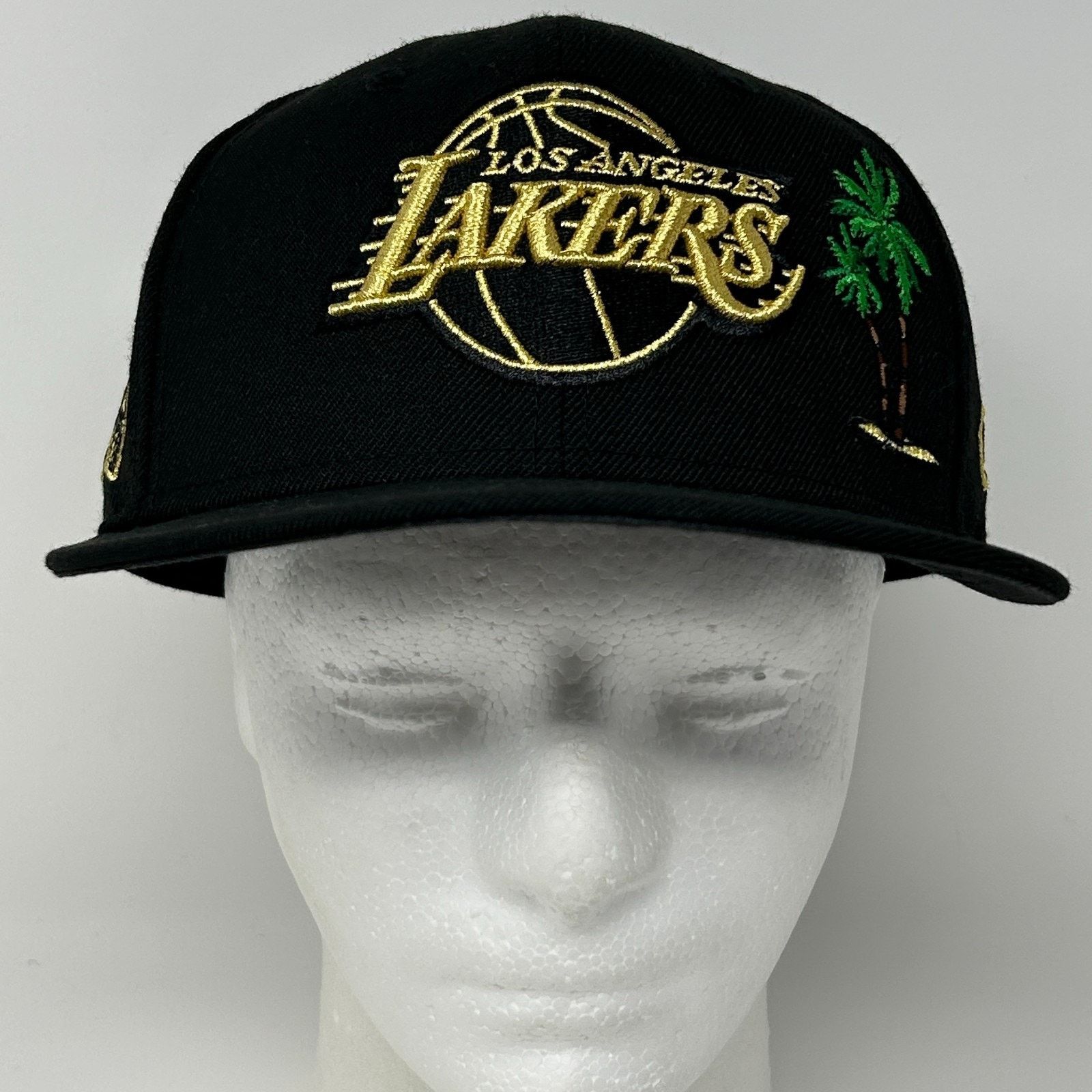 New Era Los Angeles LA Lakers Hat Cap Taco Palm New Era Fitted 7 1/2 Size ONE SIZE - 2 Thumbnail