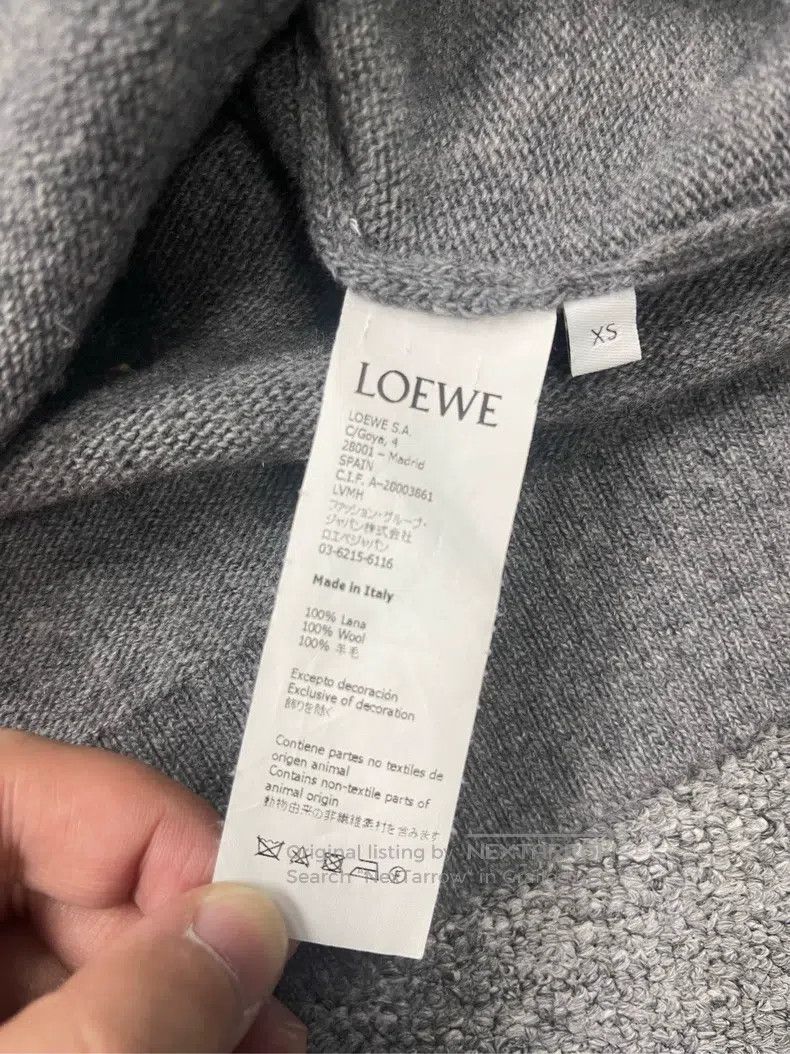 Loewe LOEWE Classic logo embroidered cardigan knit sweater, blac Size XS / US 0-2 / IT 36-38 - 4 Thumbnail