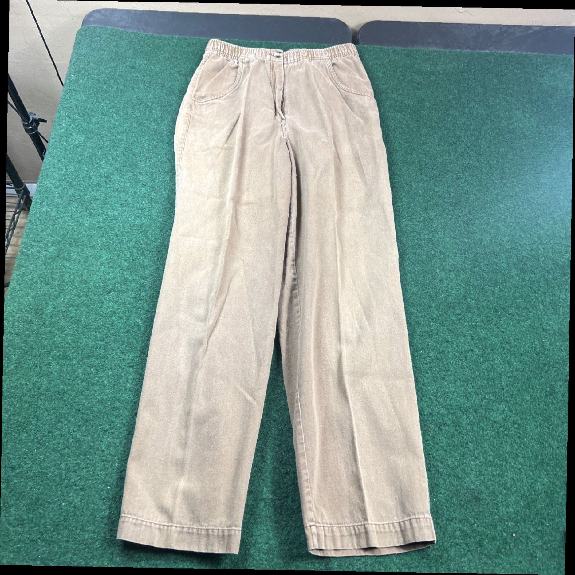 Vintage Crossroads Pants Womens Small Straight Pants Ladies Light Tan Brown Size 28" / US 6 / IT 42 - 1 Thumbnail