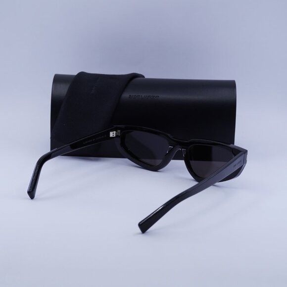 Saint Laurent Paris Saint Laurent SL634 NOVA 001 Sunglasses Black Cat Eye Frame Size ONE SIZE - 13 Thumbnail