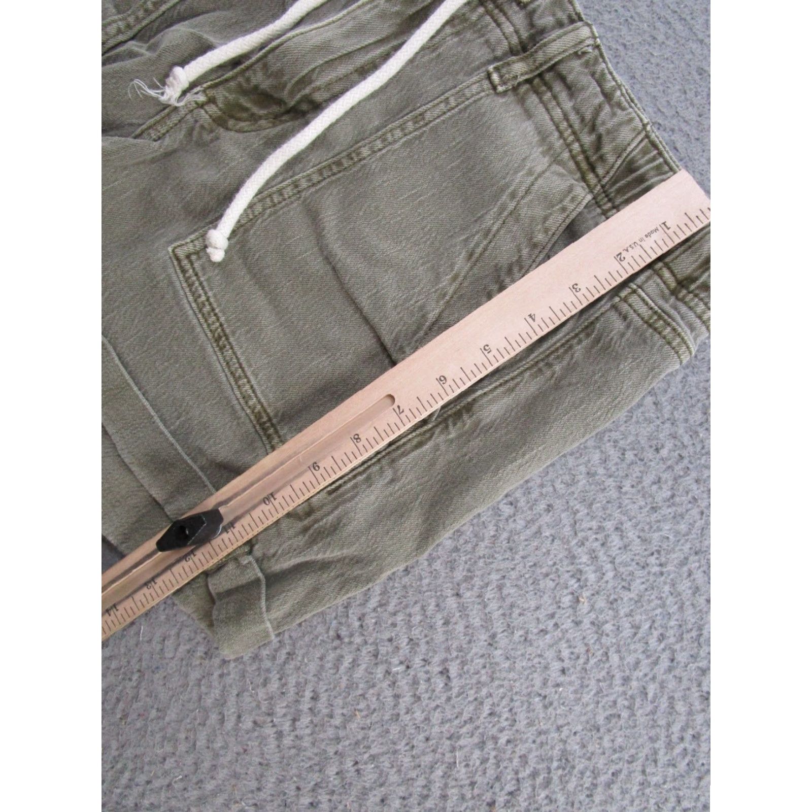 American Eagle Outfitters American Eagle Outfitters Shirt Womens Olive Army Green Size 10 Stretch Elastic Waist Casual Daytime Summer Spring Size ONE SIZE - 5 Thumbnail