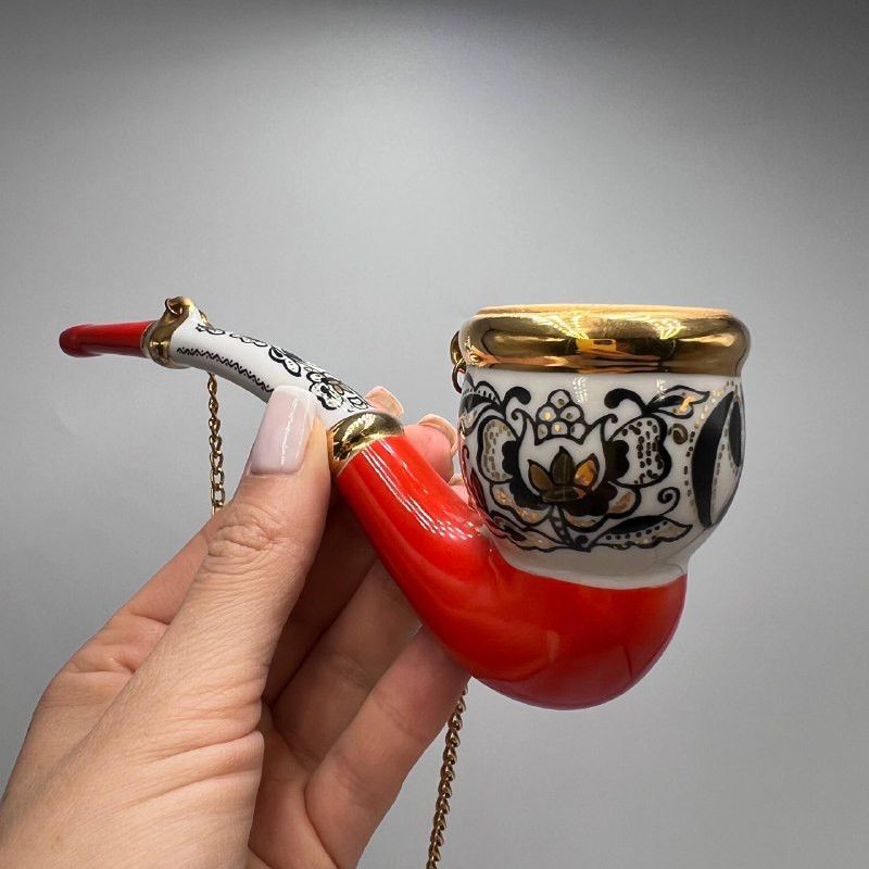 Vintage Vintage USSR Porcelain Smoking Pipe Ukrainian 1978 Size ONE SIZE - 4 Thumbnail