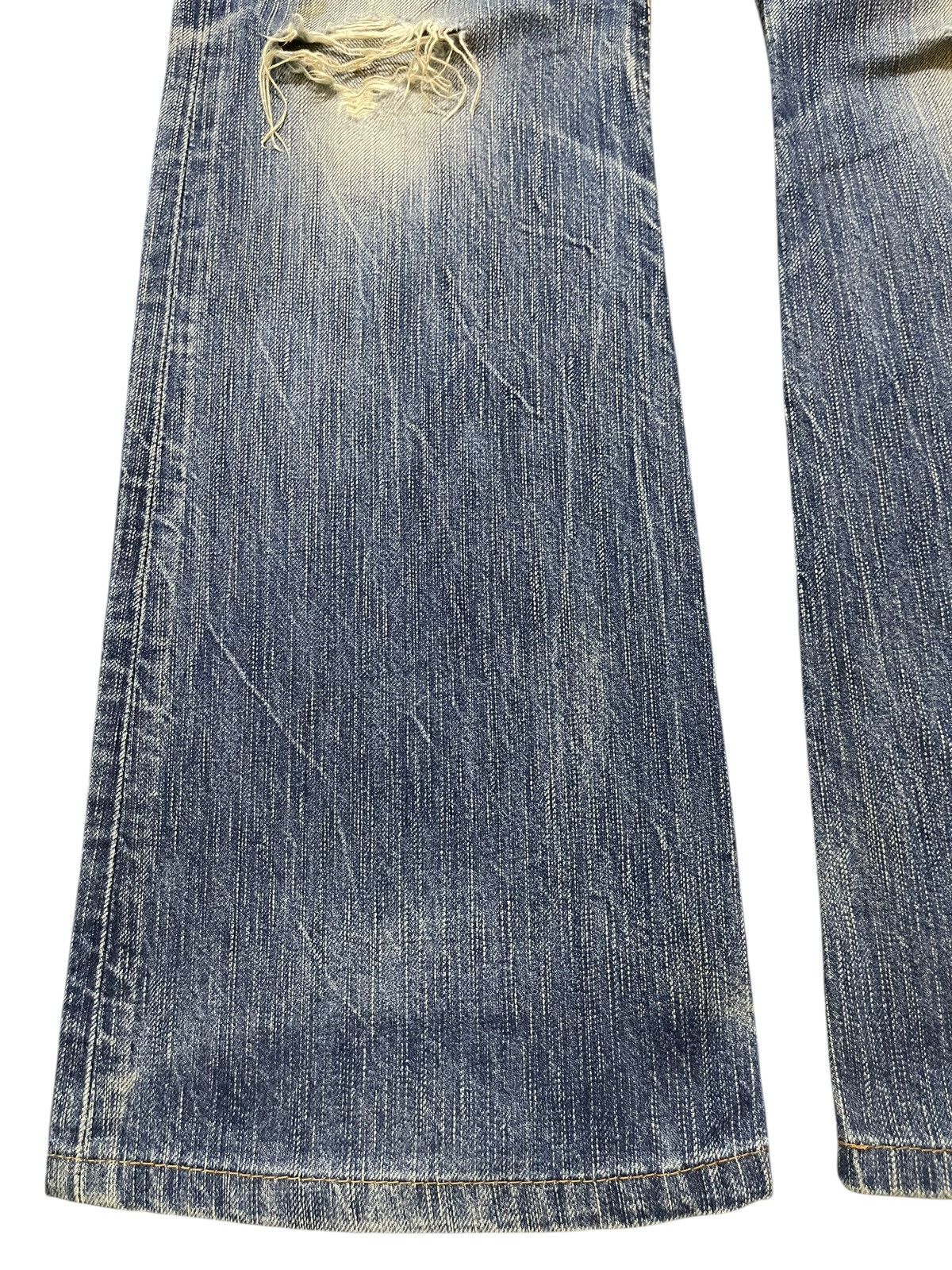 Edwin Vintage Edwin 503 Mud Faded Wash Distress Flare Jeans Size US 29 - 7 Thumbnail