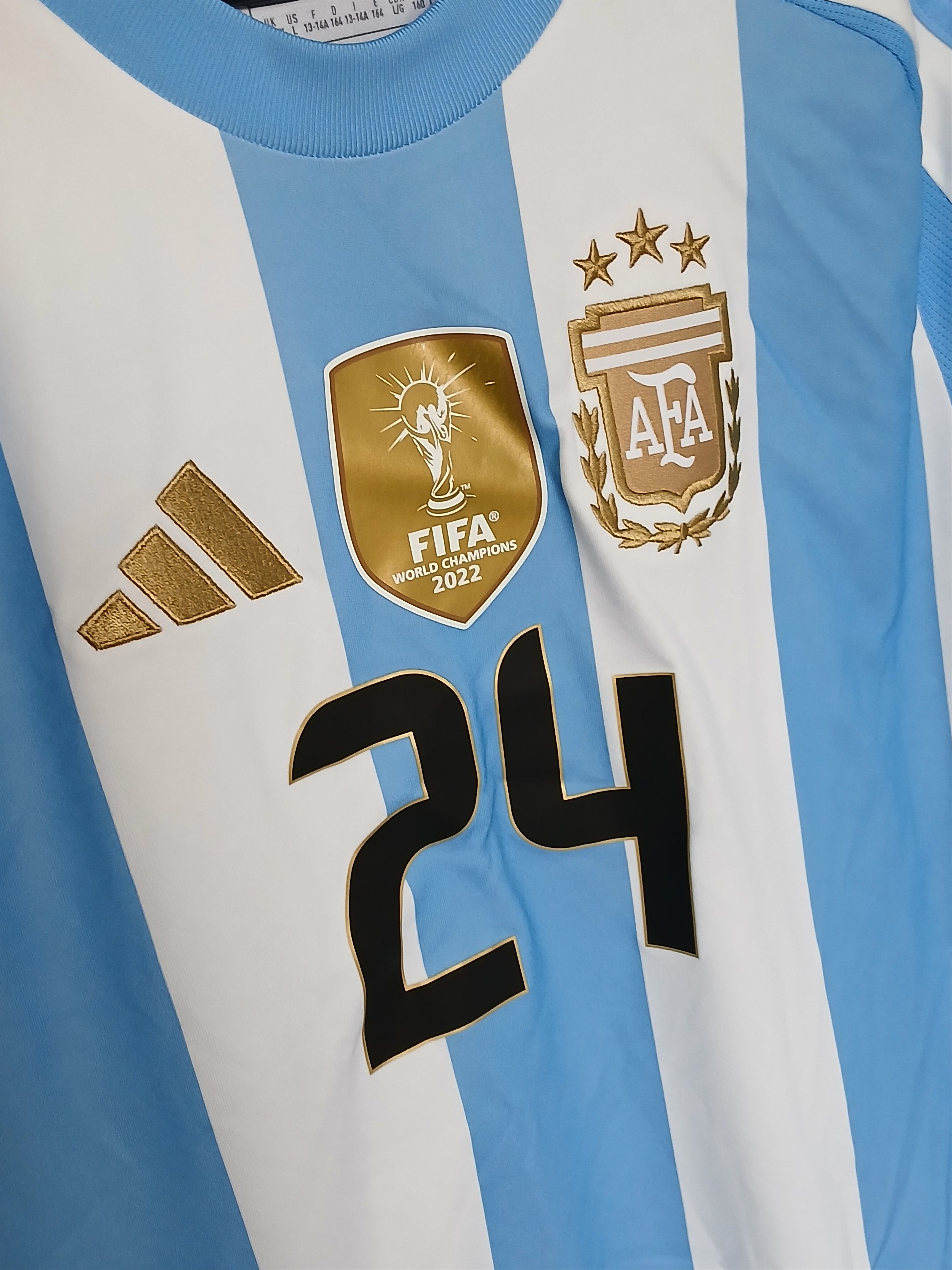 Adidas New KIDS Argentina National Team 2024 Home Football Jersey Size US XS / EU 42 / 0 - 3 Thumbnail
