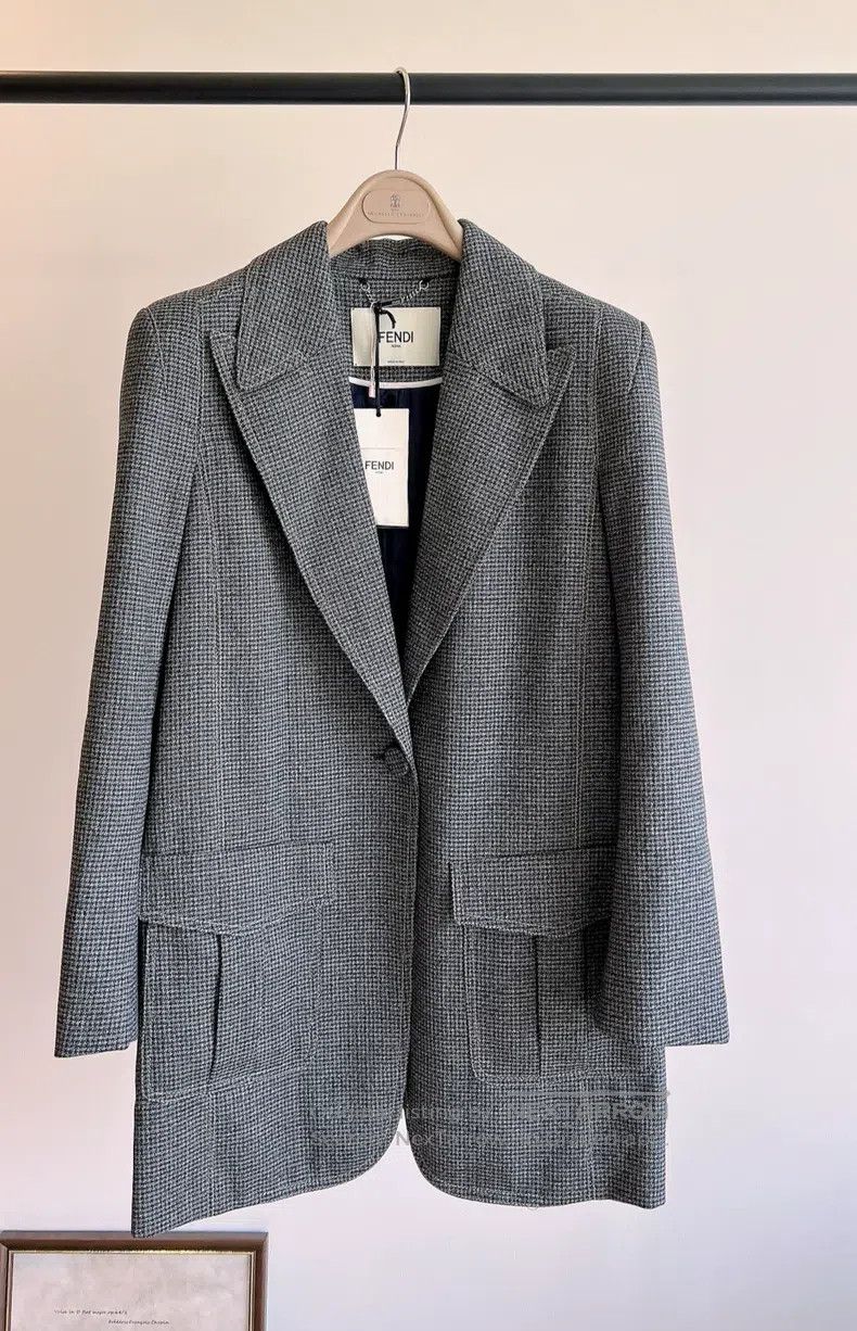 Fendi Fendi Show model tweed coat Size S / US 4 / IT 40 - 2 Thumbnail