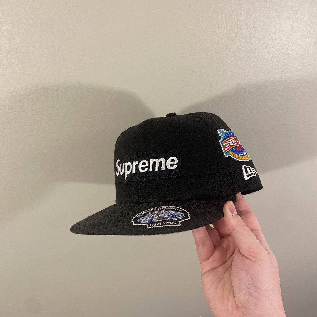 New Era × Supreme Supreme Championships Box Logo New Era 7 1/2 Fitted Hat |  Grailed