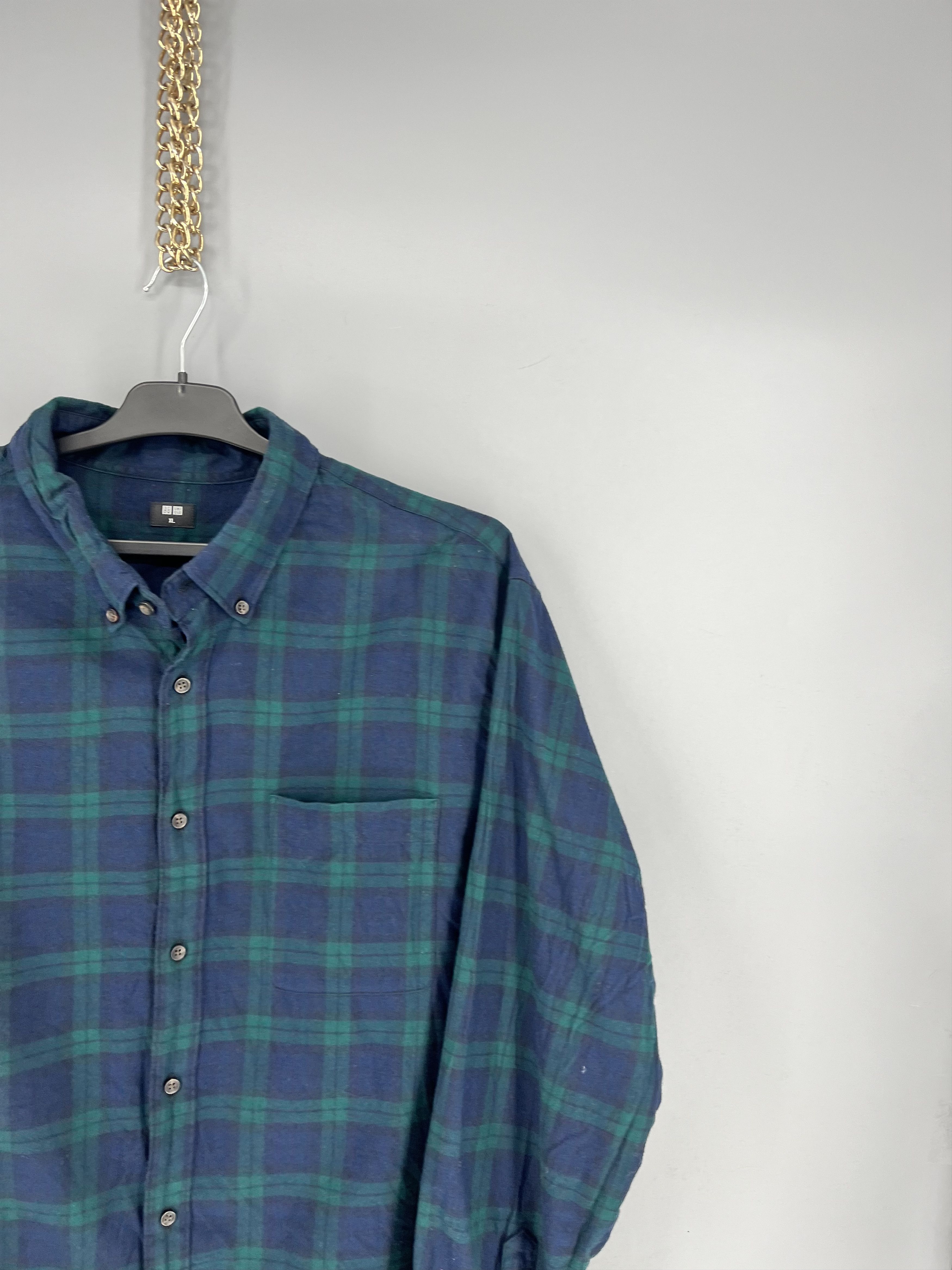 Uniqlo × Vintage Vintage Uniqlo Flannel Shirt Button Up Travis Scott Style Size US XL / EU 56 / 4 - 5 Thumbnail