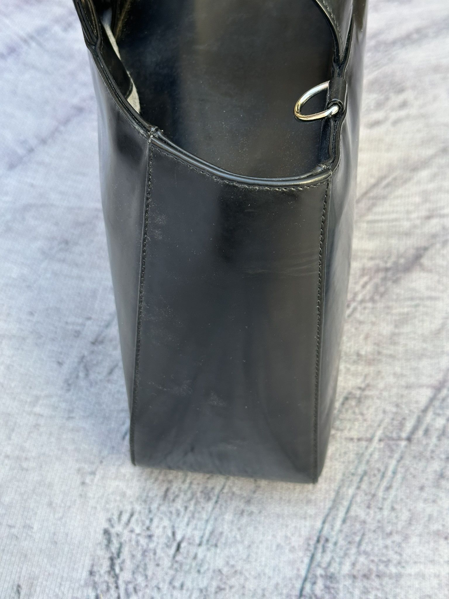 Gucci Gucci Handbag Black Patent Leather Interlocking G Logo Size ONE SIZE - 11 Thumbnail