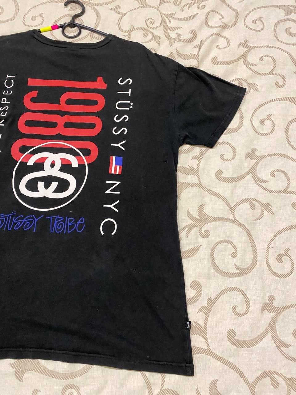 Stussy Stüssy NYC “1980 Worldwide Respect” Black T-Shirt (Size L) Size US L / EU 52-54 / 3 - 18 Thumbnail