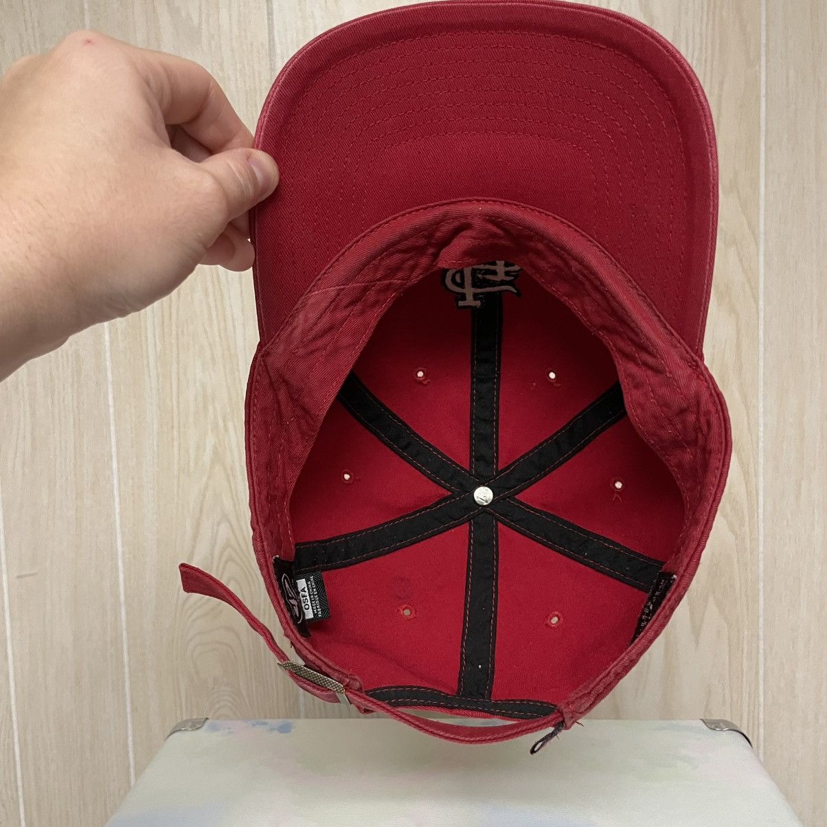 47 × 47 Brand × MLB St. Louis Cardinals ‘47 Brand Clean Up Red Adjustable Hat Size ONE SIZE - 13 Thumbnail