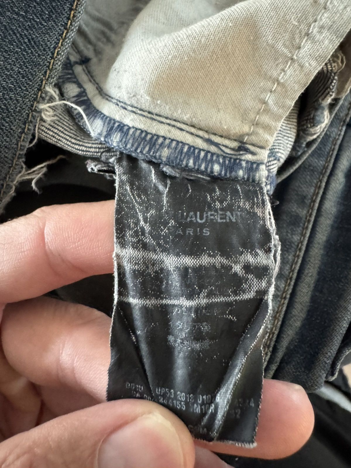 Saint Laurent Paris FW13 Crash Denim Size US 32 / EU 48 - 4 Thumbnail