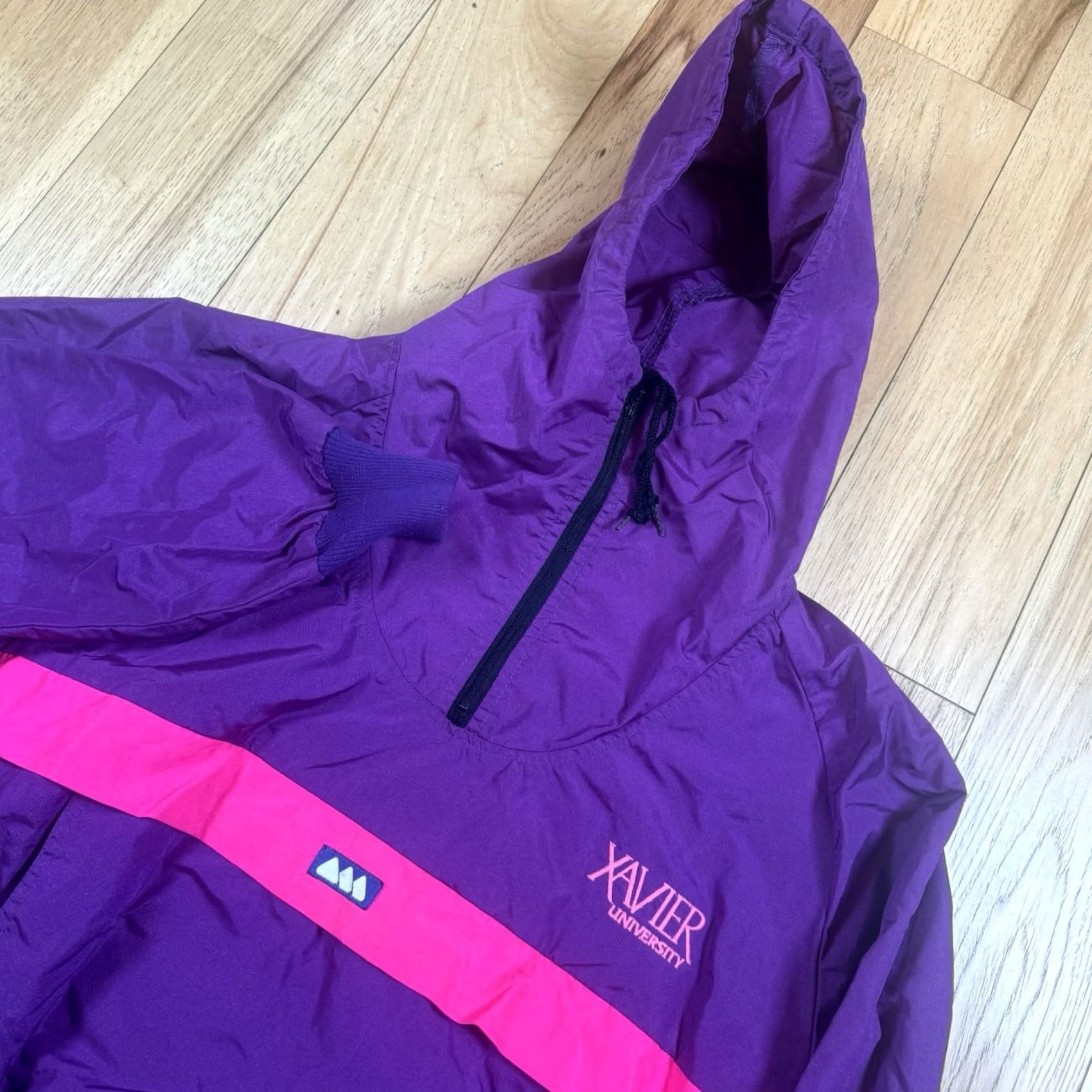Vintage VINTAGE Granite USA Xavier University Anorak Jacket Mens M Gray Half Zip Nylon Coat/Outer Shell? Size US M / EU 48-50 / 2 - 2 Thumbnail