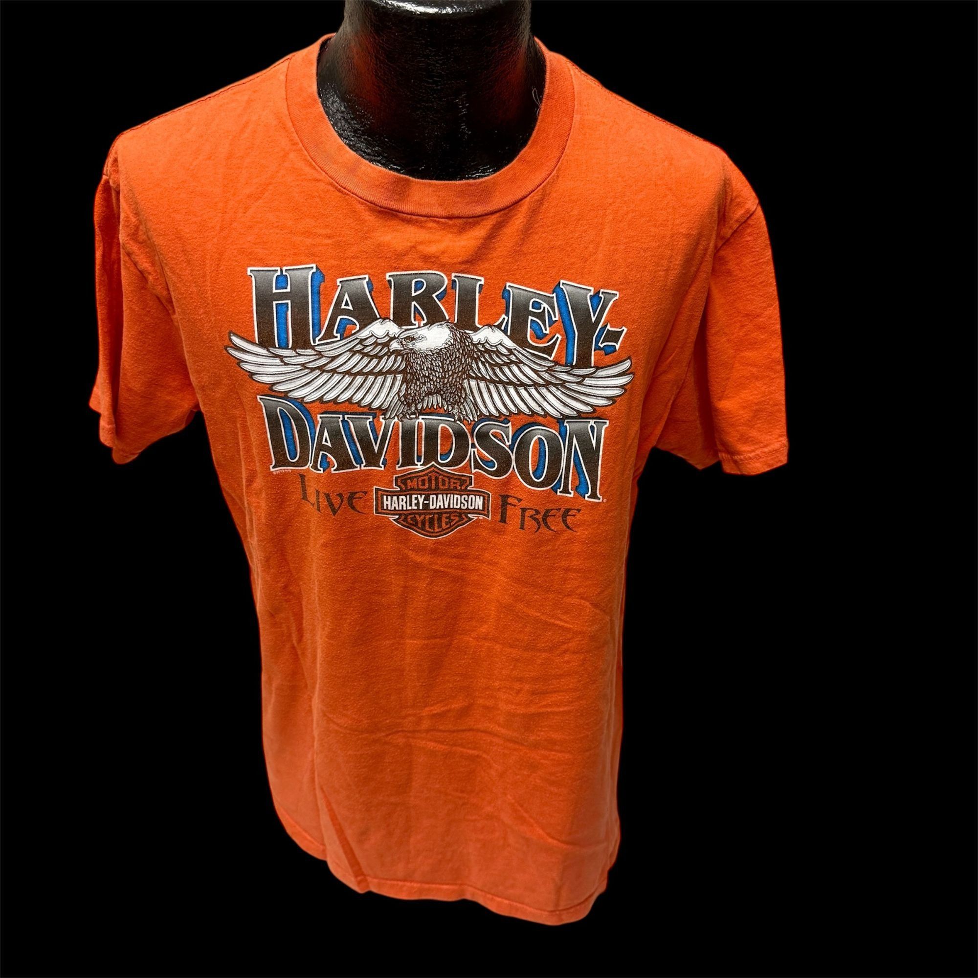 Harley Davidson H-D Motorcycle Texas HORNY TOAD Cowboy Playing GUITAR Biker Size US L / EU 52-54 / 3 - 3 Thumbnail