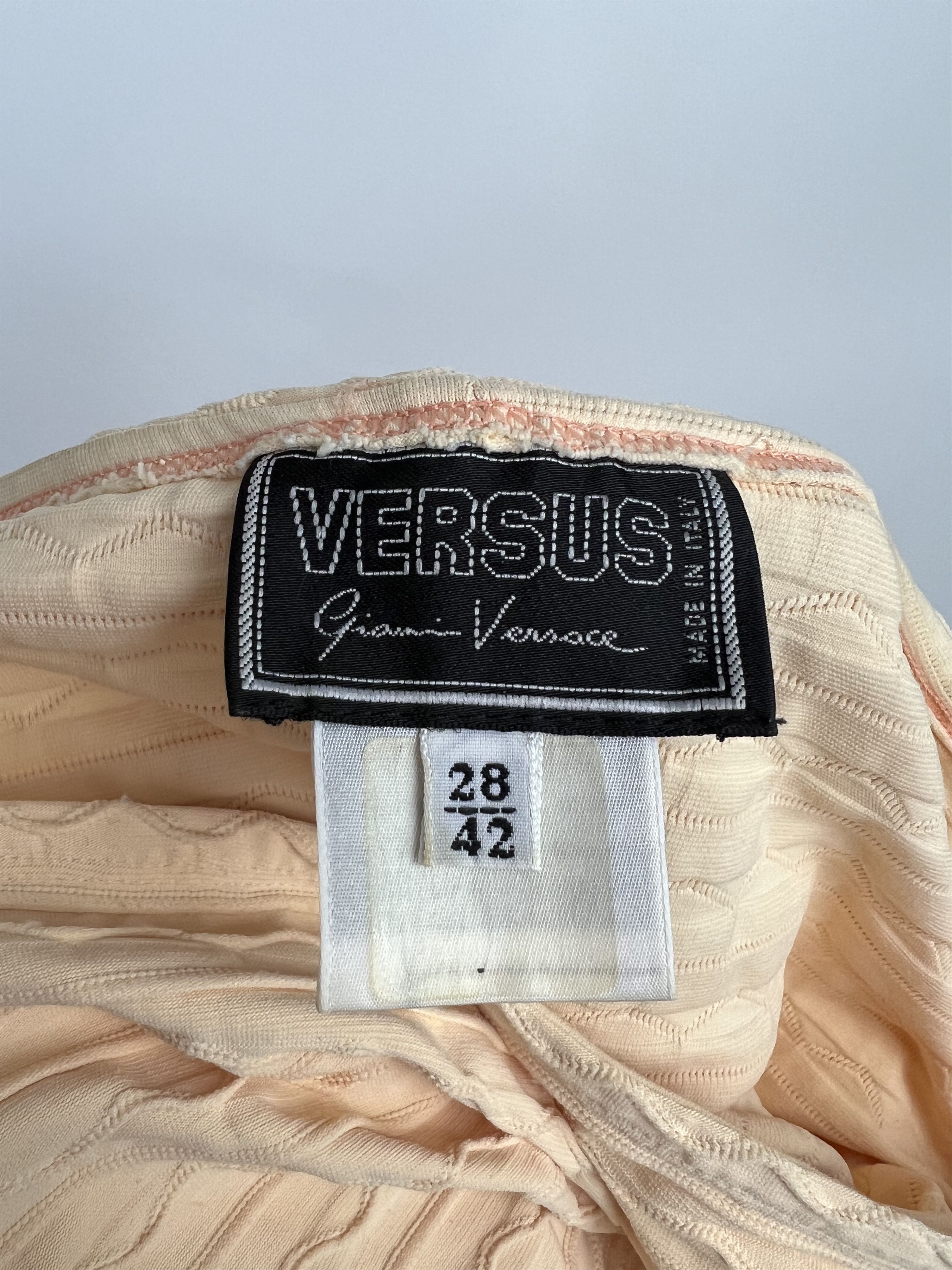 Versace × Versus Versace Versus Gianni Versace Vtg Textured Long Sleeve Short Dress Size M / US 6-8 / IT 42-44 - 7 Thumbnail