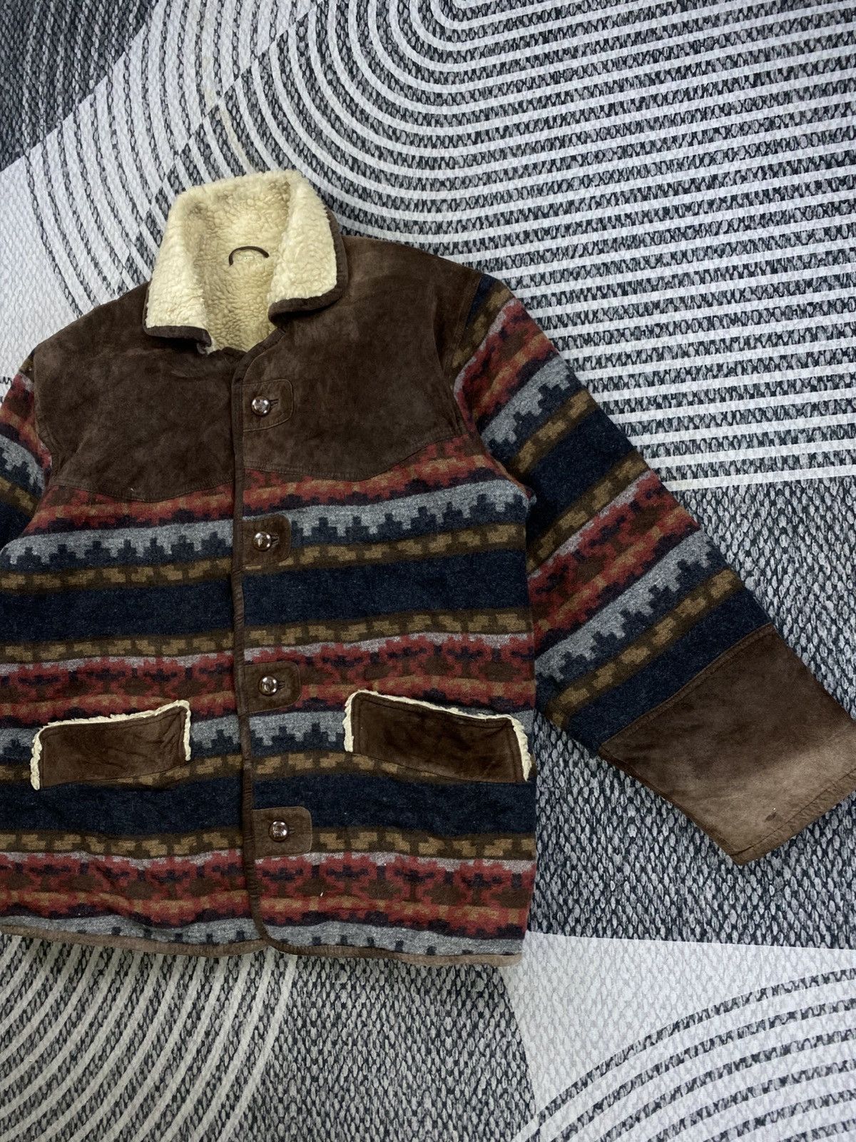 Japanese Brand Vintage 80s Japanese Fashion Navajo Wool Jacket Size US L / EU 52-54 / 3 - 4 Thumbnail