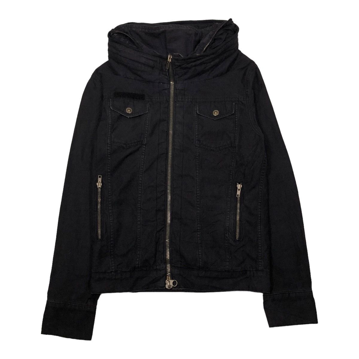 Japanese Brand 🔥CROPPED BIKER JACKET G.O.A BONDAGE DESIGN PARACHUTE SYLE Size US M / EU 48-50 / 2 - 1 Thumbnail