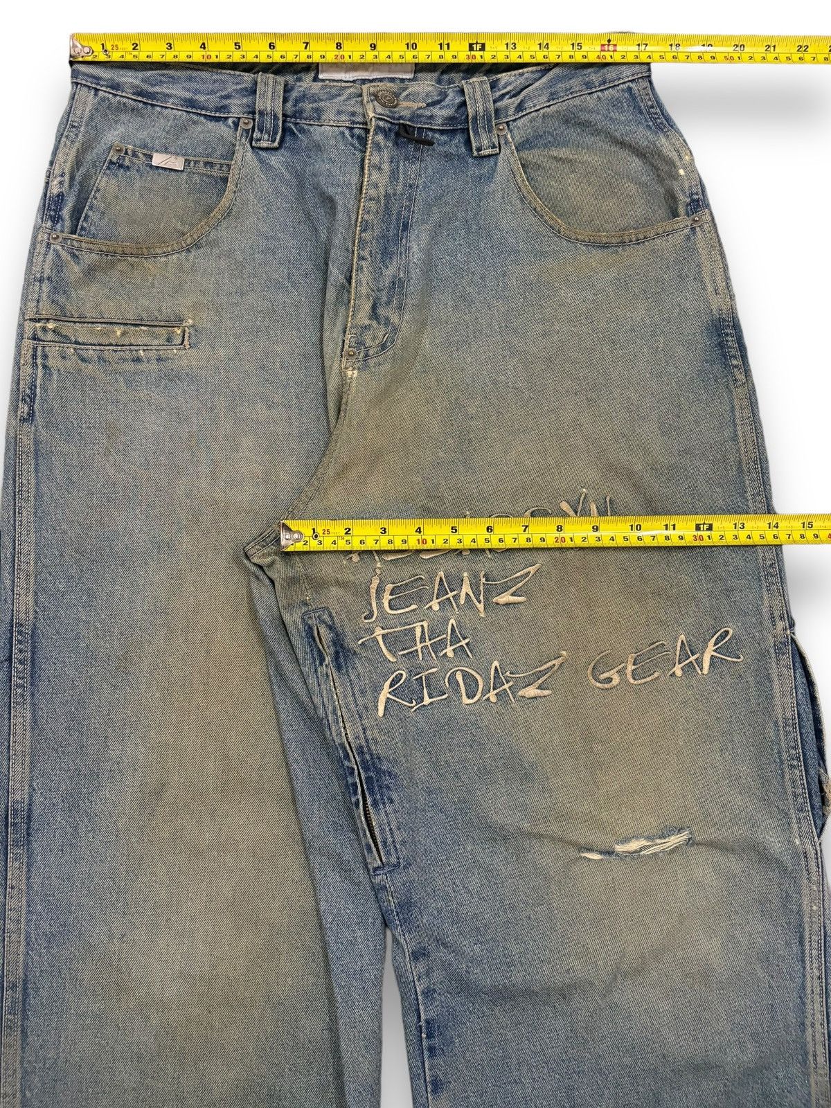 Southpole Vintage Assassyn Jeanz Mud Wash Utility Baggy Grunge Jeans Size US 34 / EU 50 - 20 Thumbnail